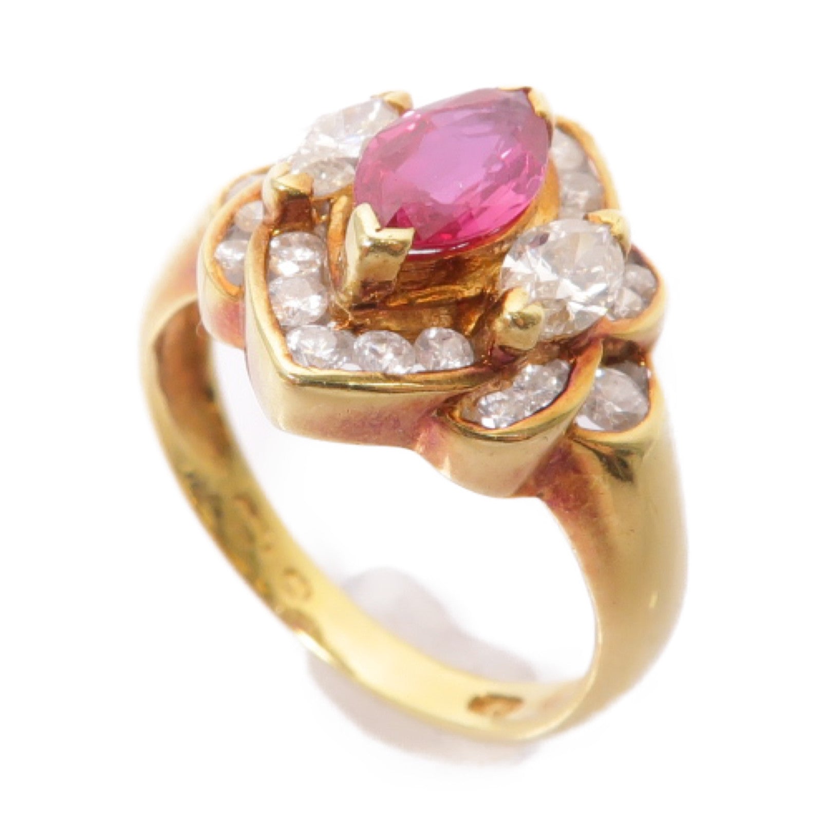 JEWELRY 【激減優惠】18K黃金Ruby Ring紅寶石戒指US#5