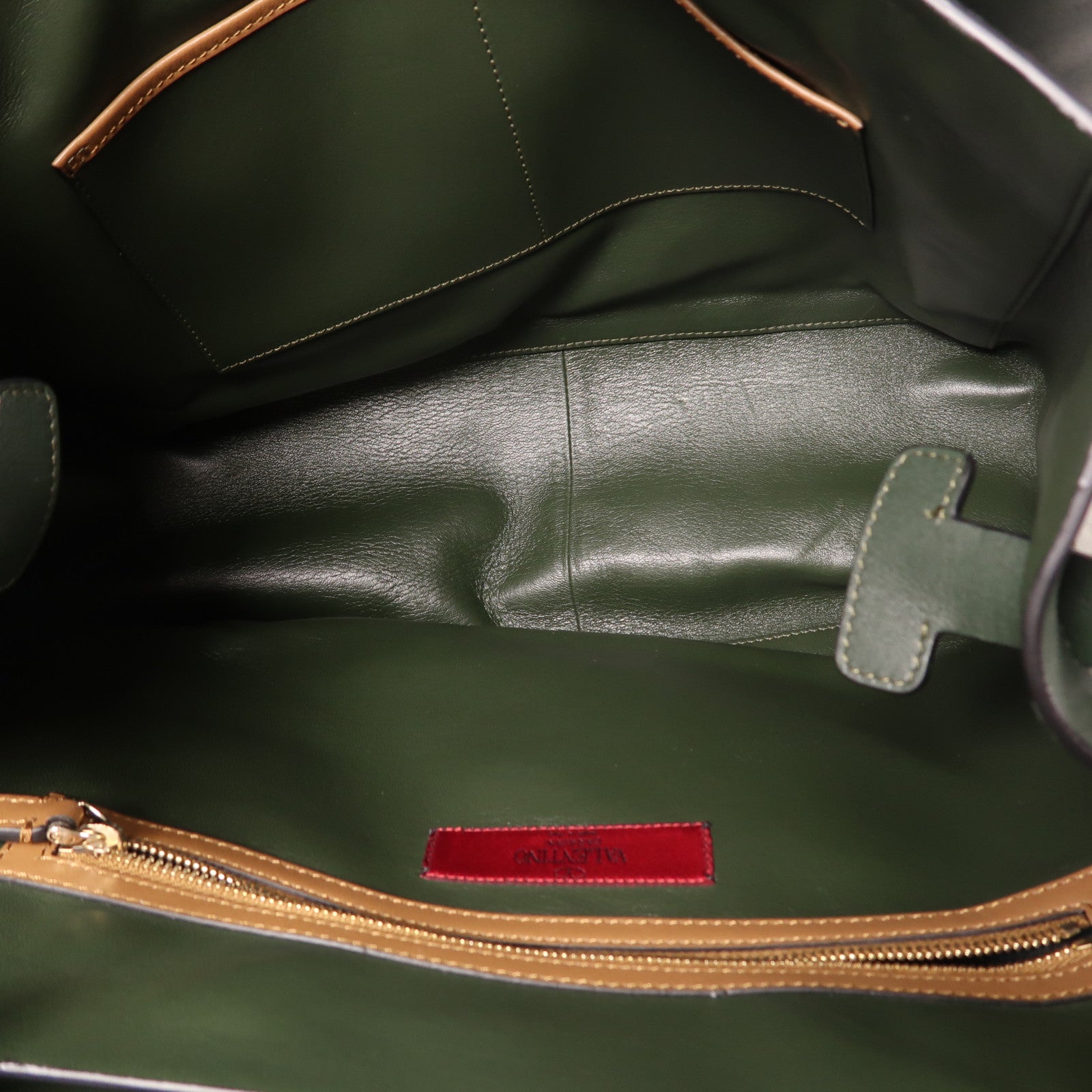 Valentino 牛皮皮革2 Way Shoulder金扣手挽肩背兩用袋