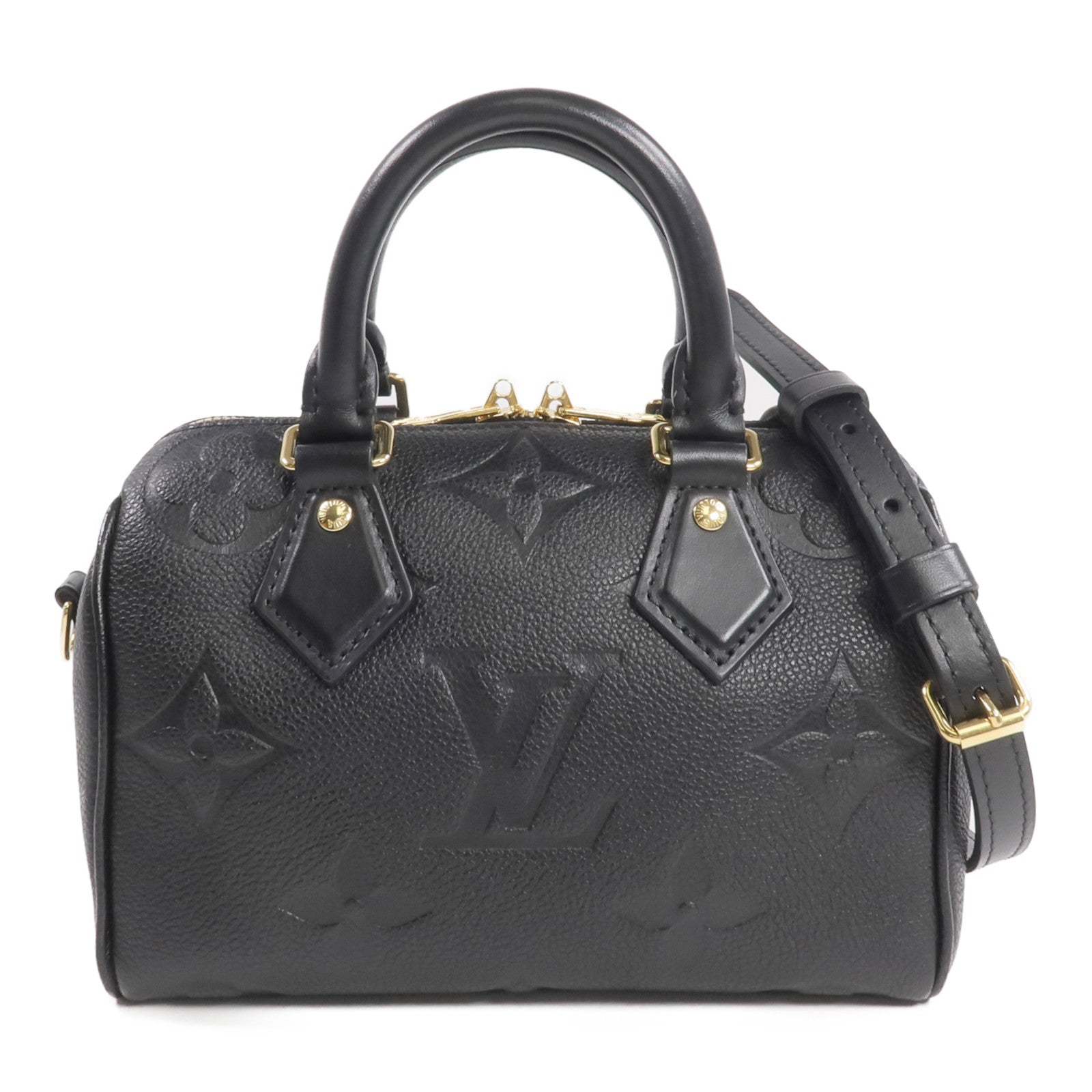 LOUIS VUITTON Monogram Empreinte Speedy Bandouliere 20金扣手挽肩背兩用袋