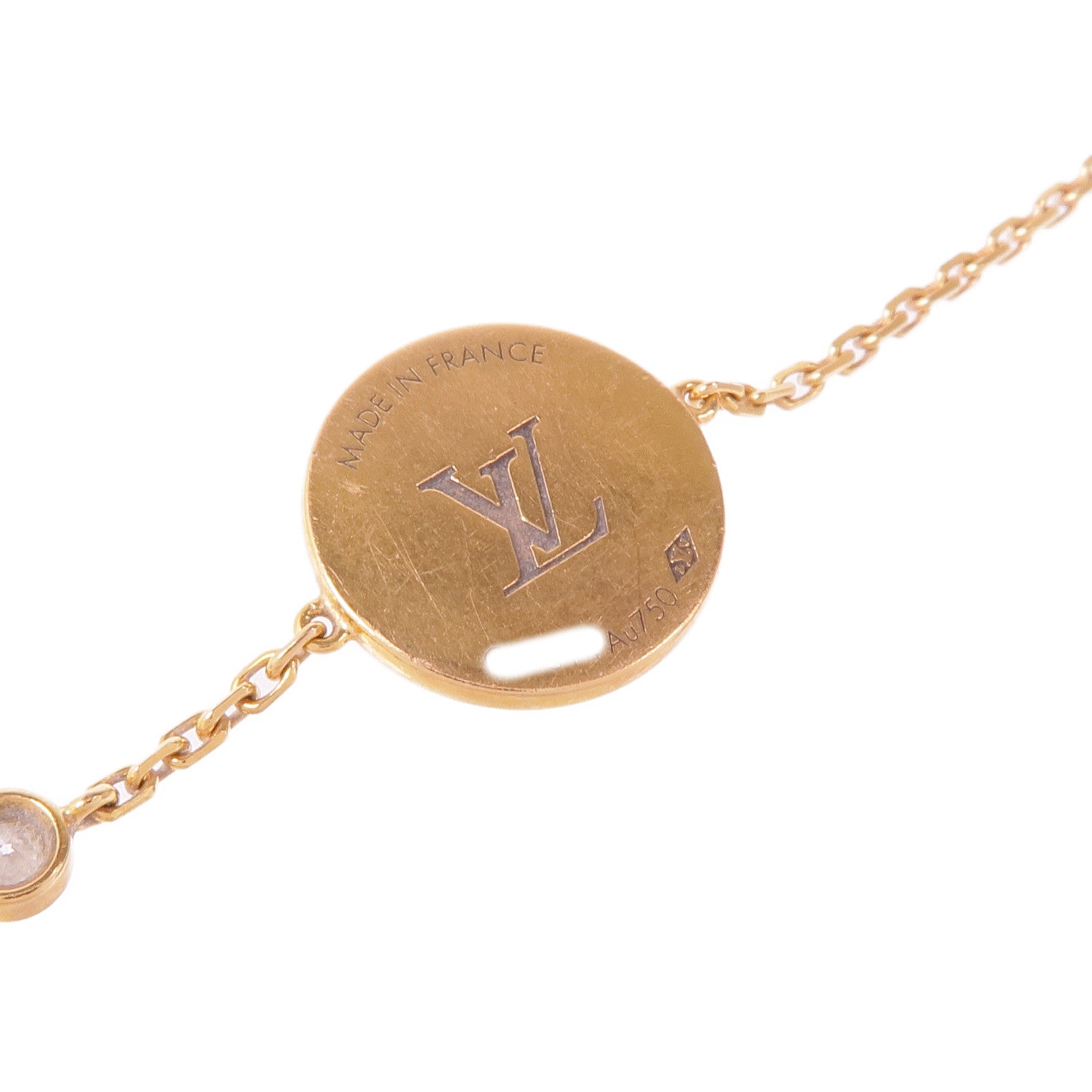 LOUIS VUITTON 18K玫瑰金Blossom BB Sun Bracelet孔雀緑手鏈