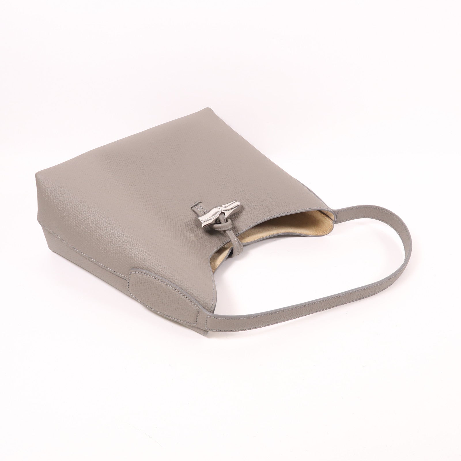 Longchamp 牛皮皮革Shoulder Bag銀扣肩背袋