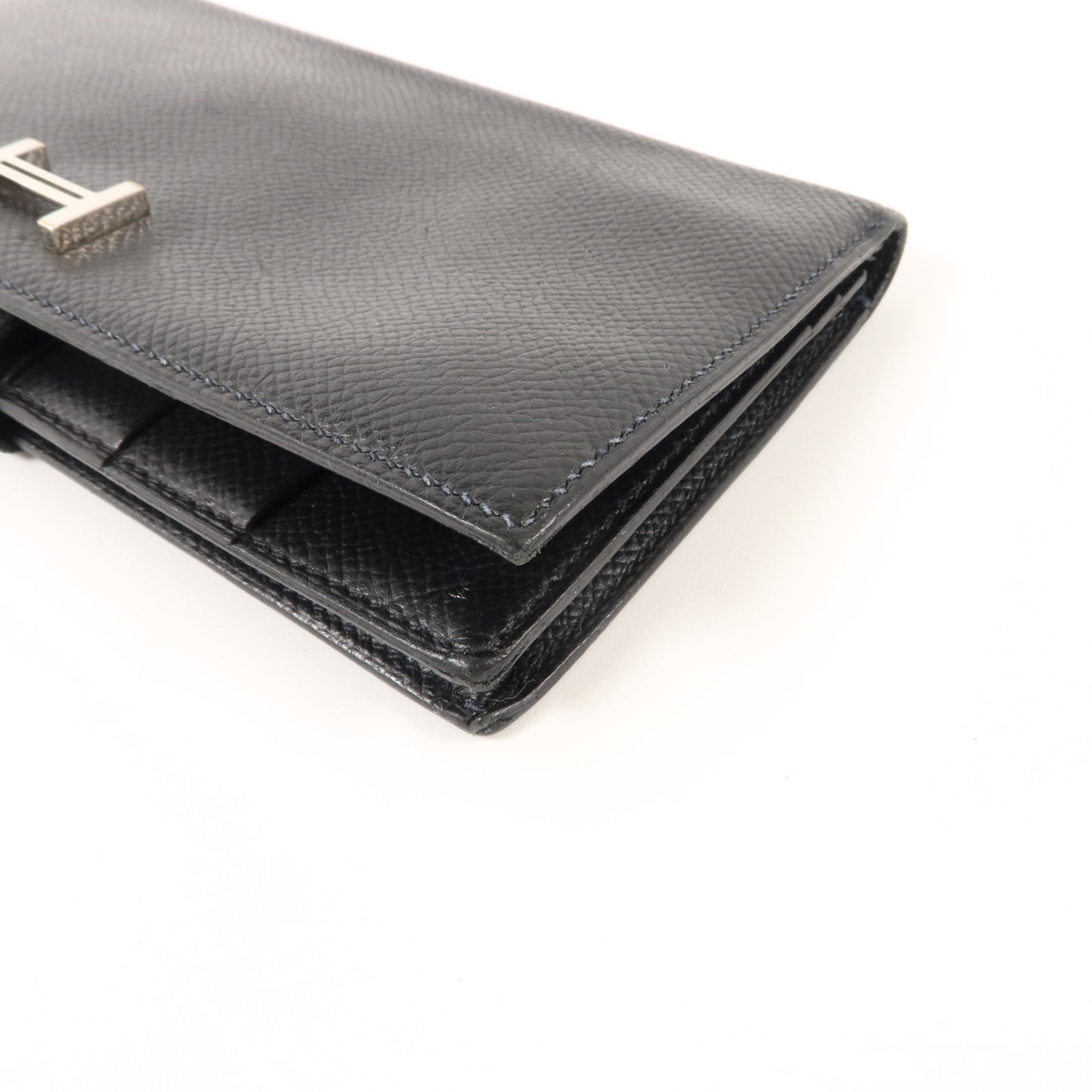 HERMES Epsom皮革Bearn Long Wallet長錢包Noir