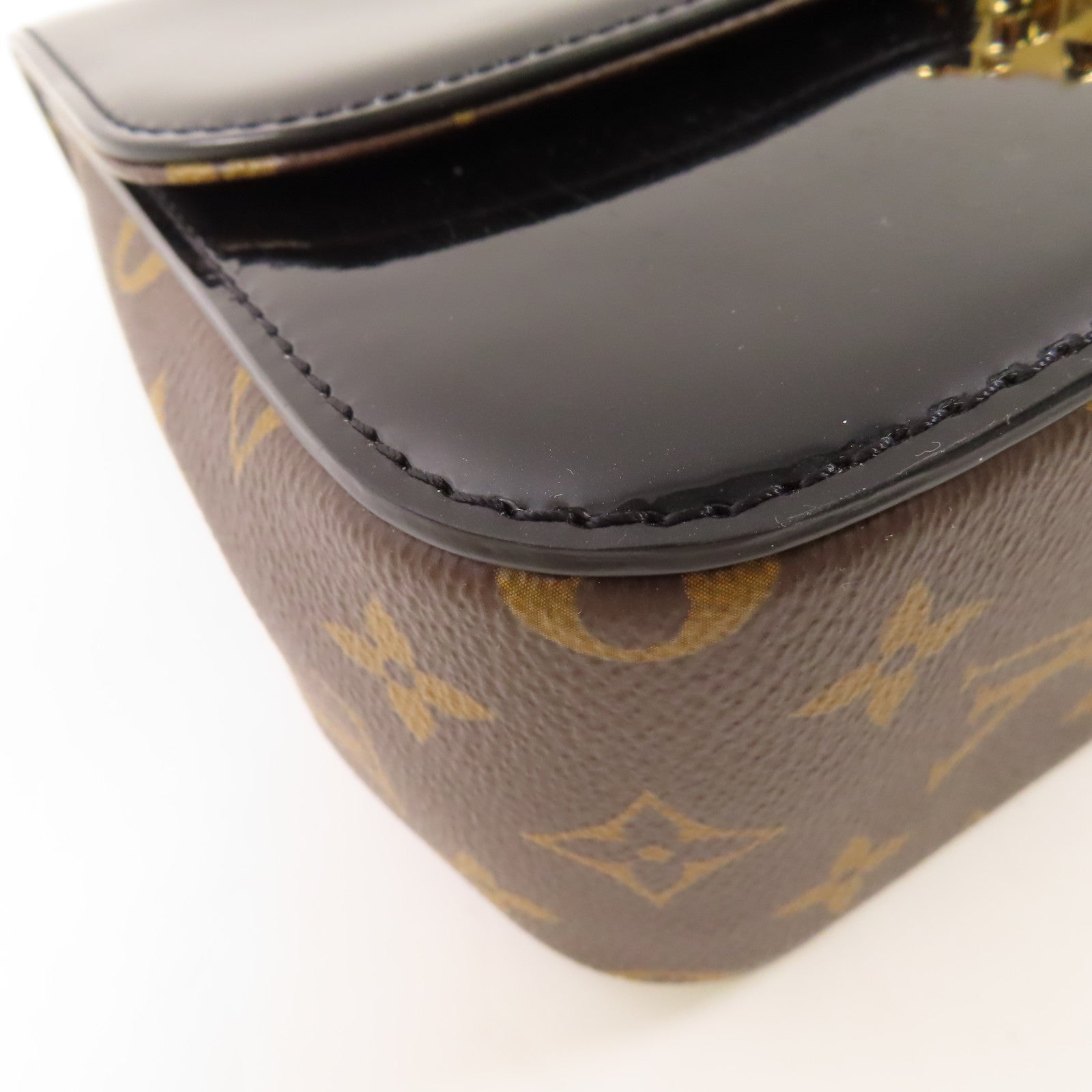 LOUIS VUITTON Vernis Cherrywood BB金扣手挽肩背兩用袋