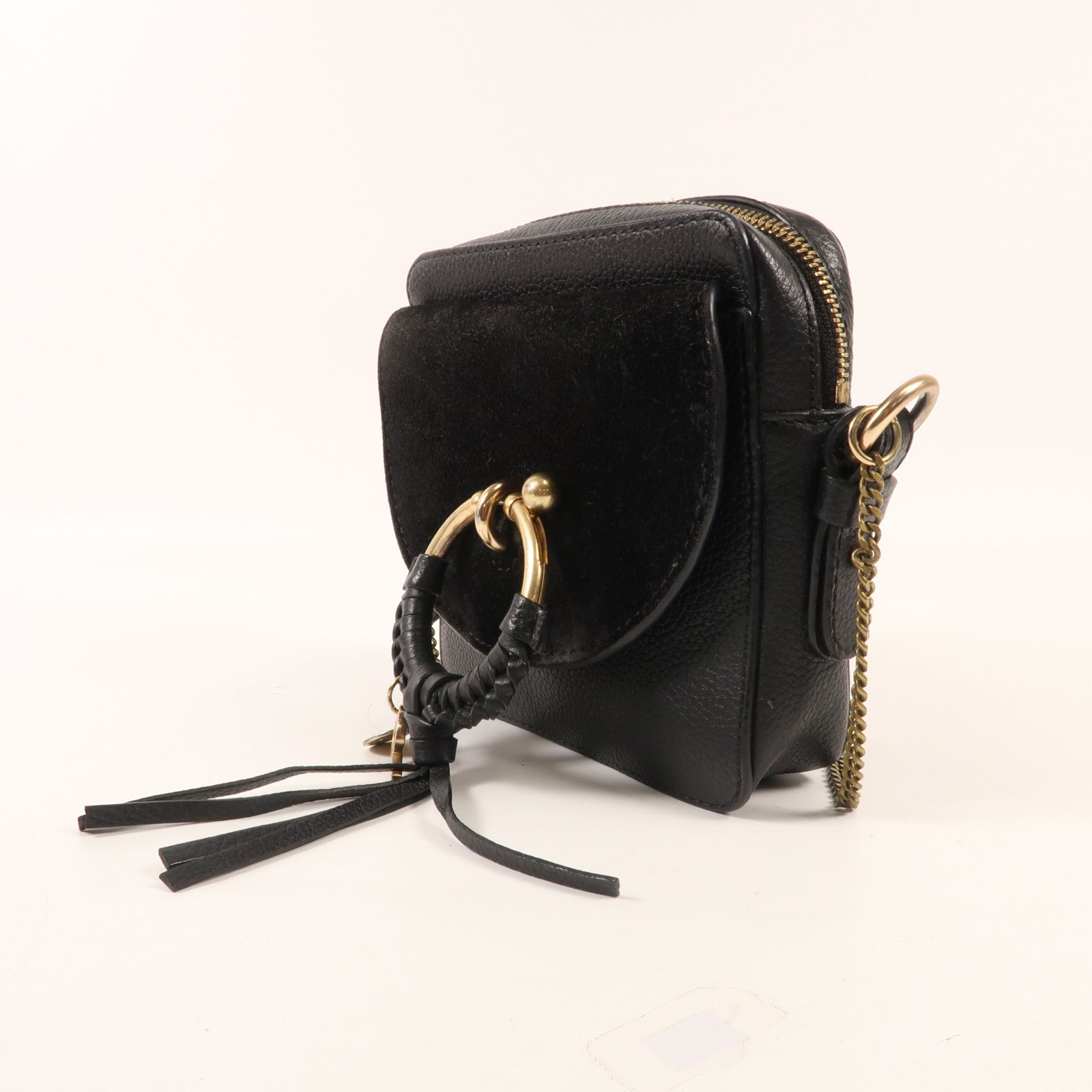 SEE BY CHLOE 牛皮皮革Shoulder Bag金扣鏈帶肩背袋