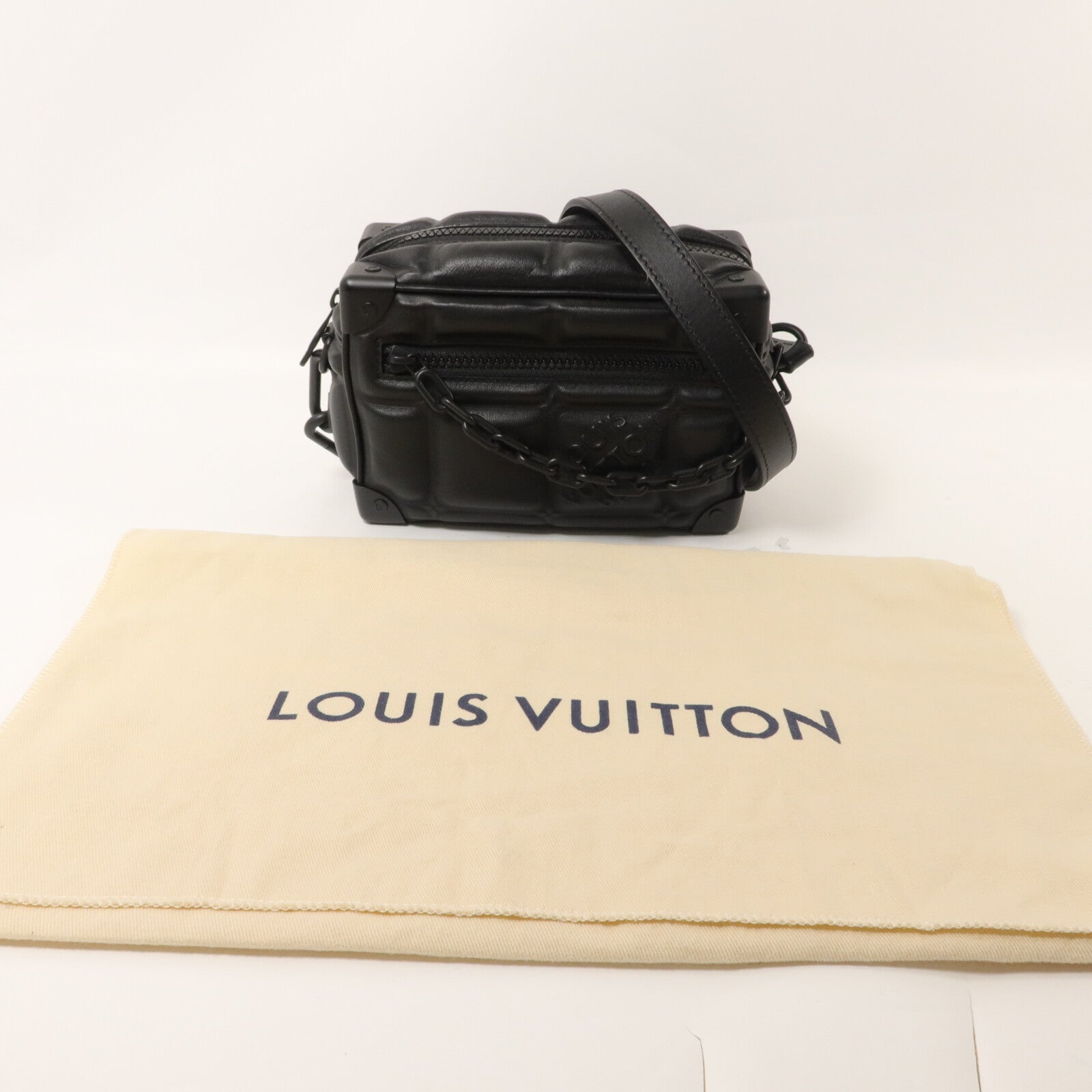LOUIS VUITTON Puffy Damier Mini Soft Trunk鏈帶肩背袋