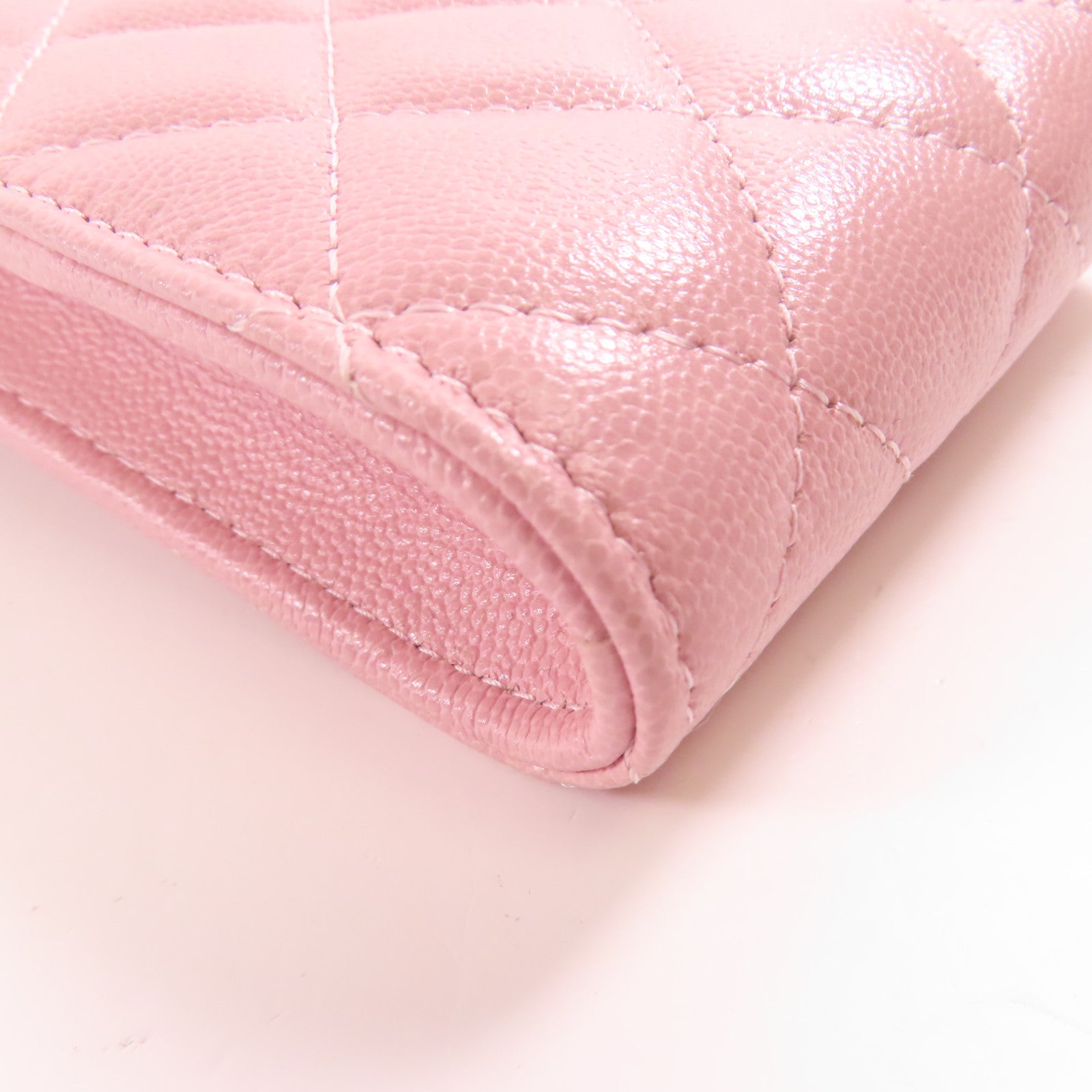 CHANEL 牛皮皮革Phone Bag金扣鏈帶肩背袋