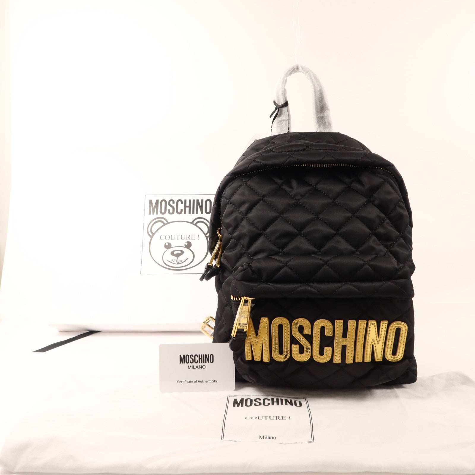MOSCHINO 尼龍Backpack金扣背包