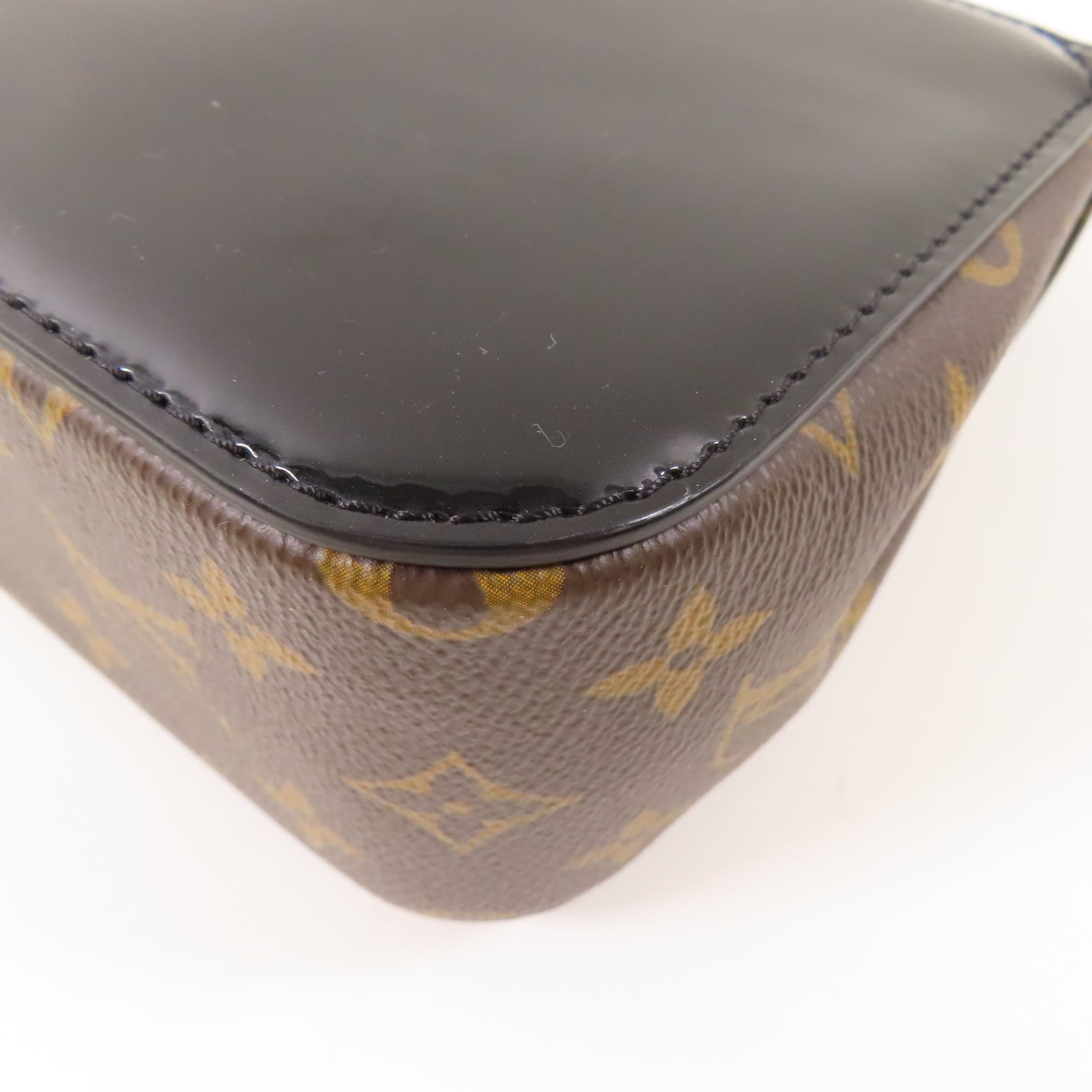 LOUIS VUITTON Vernis Cherrywood BB金扣手挽肩背兩用袋