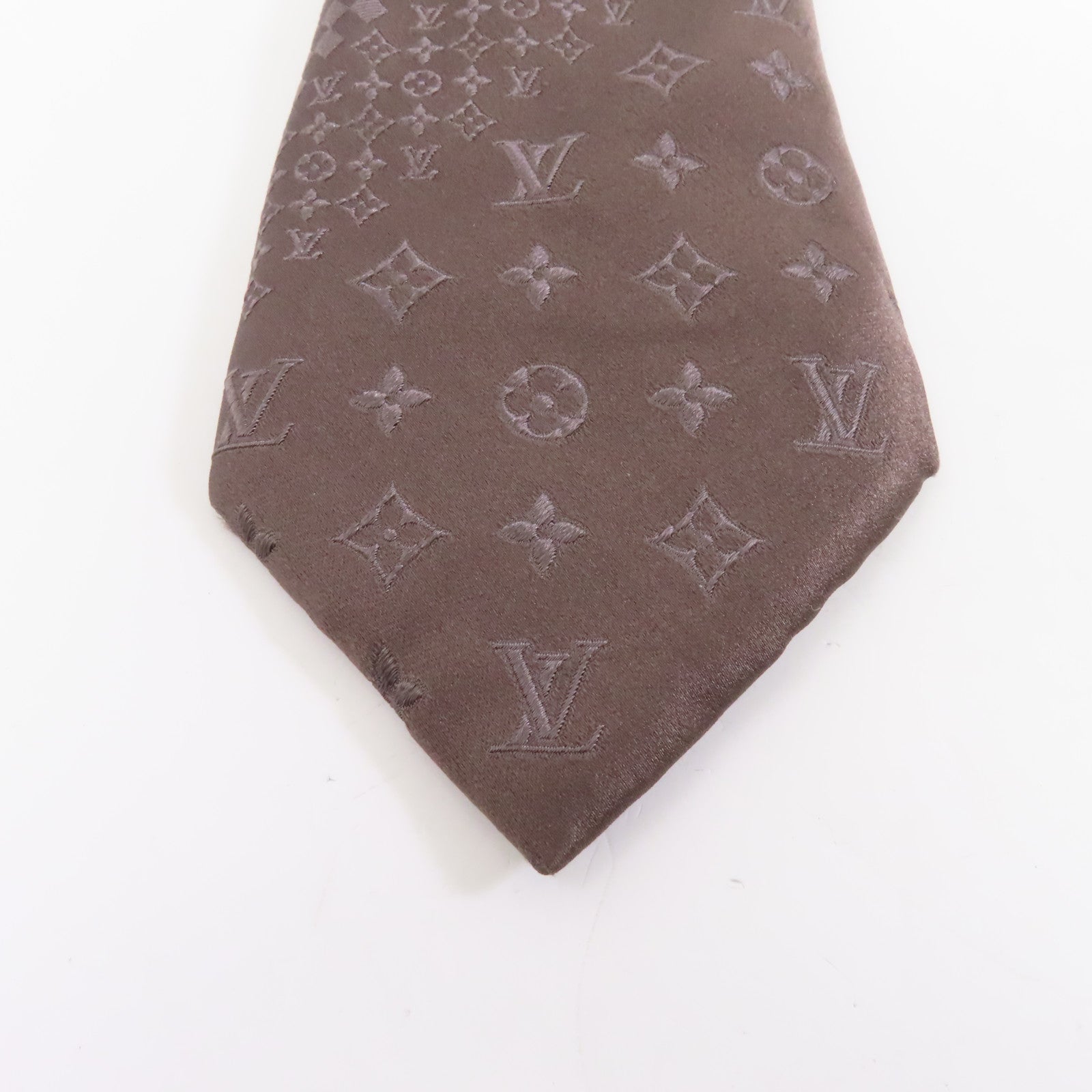 LOUIS VUITTON 絲質Necktie領帶啡色