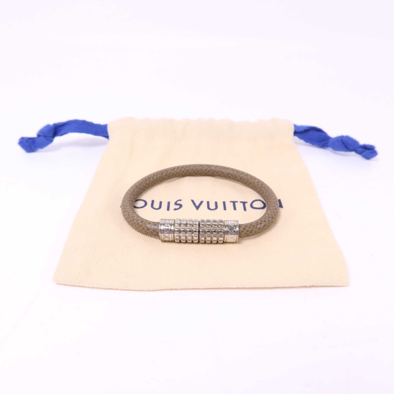 LOUIS VUITTON 皮革/金屬Digit Armband Bangle手鐲