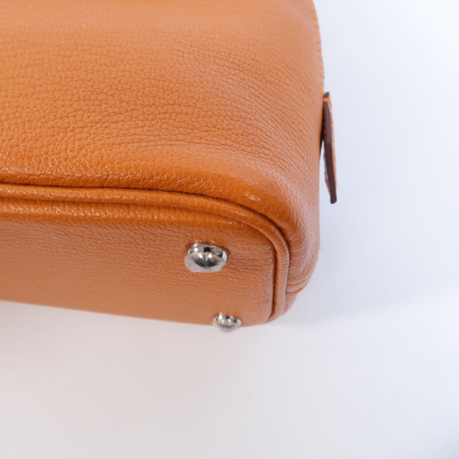 HERMES Chevre皮革Mini Bolide手挽肩背兩用袋Orange
