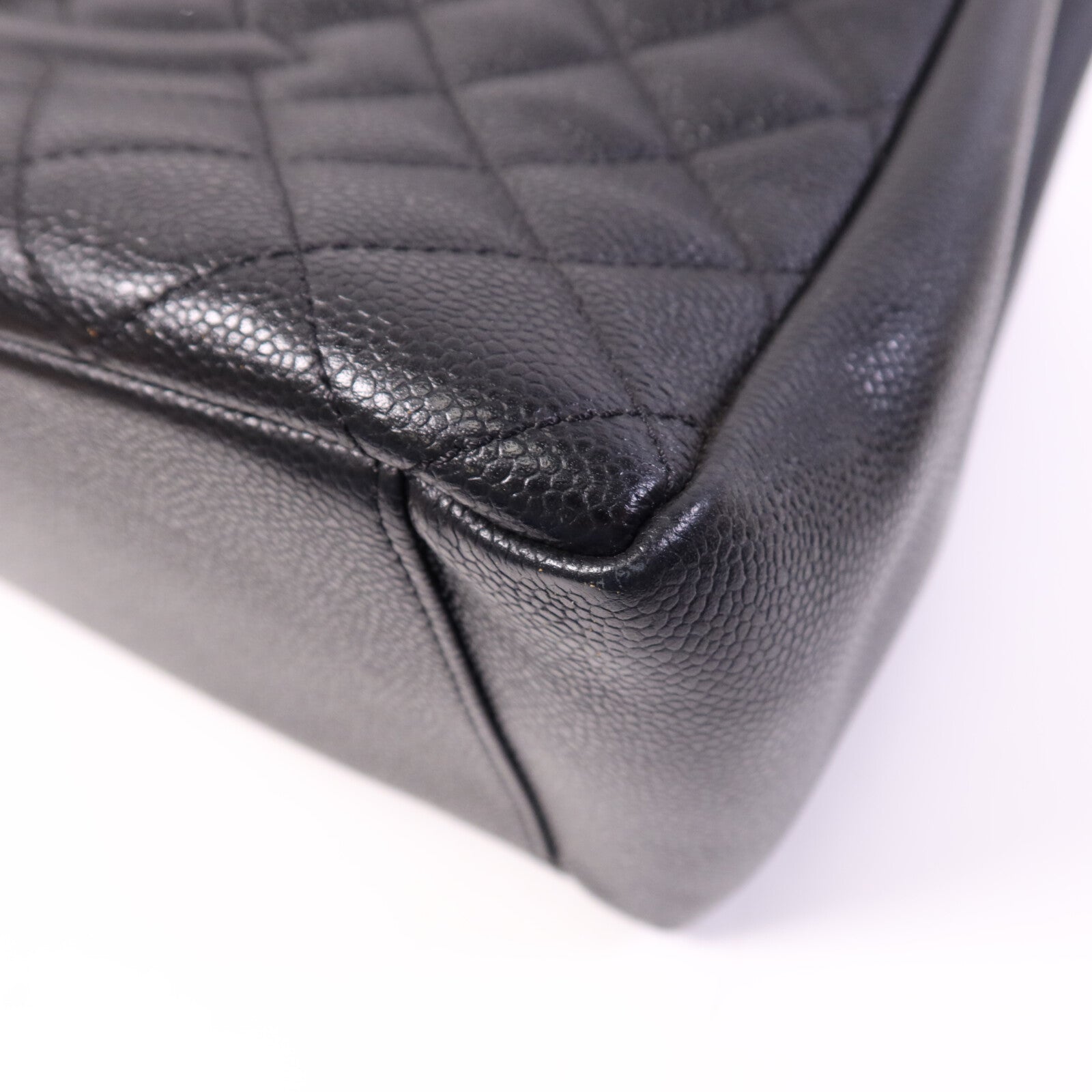 CHANEL 牛皮皮革GST Grand Shopping Tote Bag金扣鏈帶手挽袋