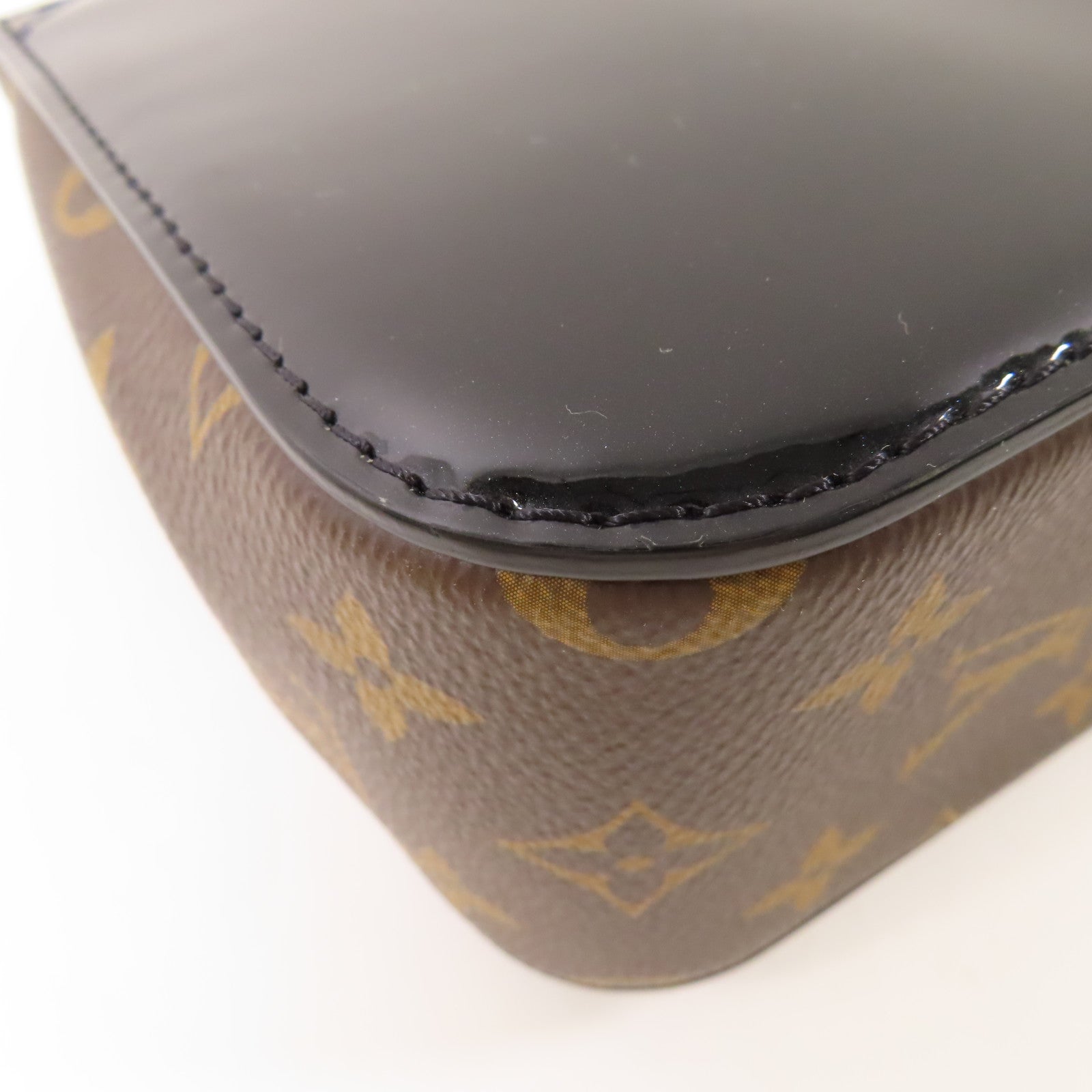 LOUIS VUITTON Vernis Cherrywood BB金扣手挽肩背兩用袋