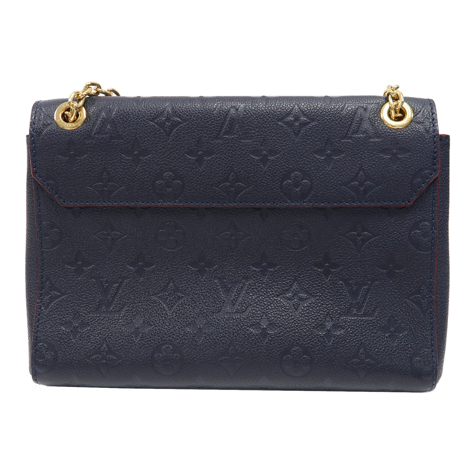 LOUIS VUITTON Monogram Empreinte Vavin PM金扣肩背袋藍色
