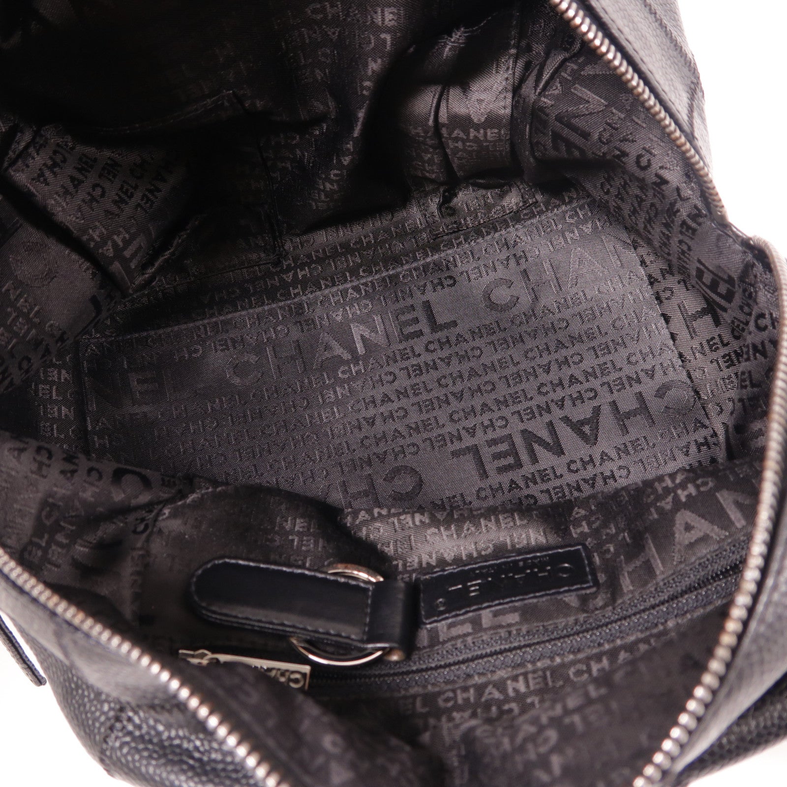 CHANEL 牛皮皮革Hand Bag銀扣手挽袋
