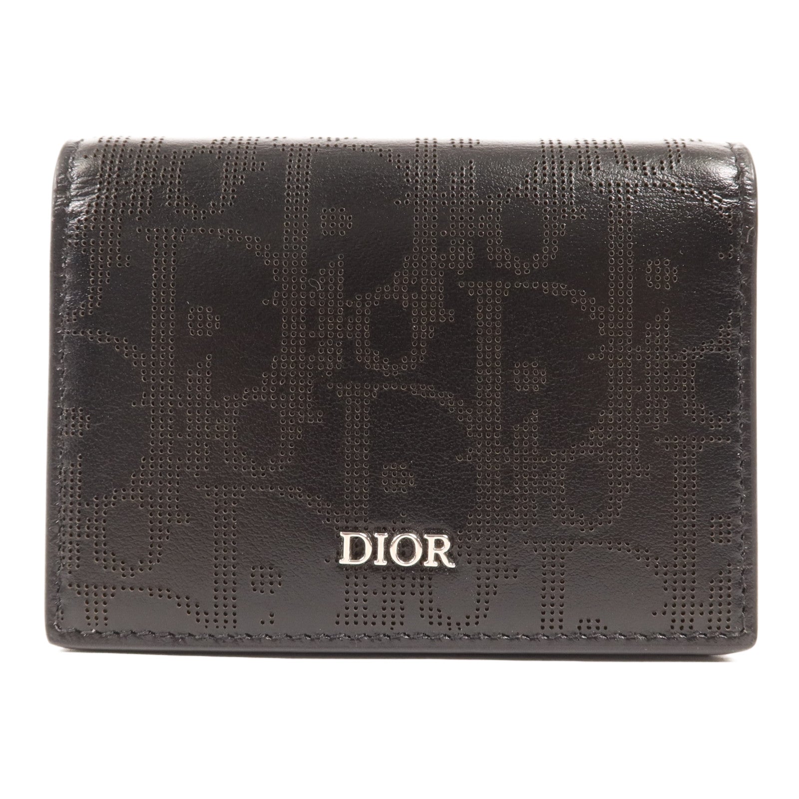 Dior 牛皮皮革Card Case銀扣卡片套