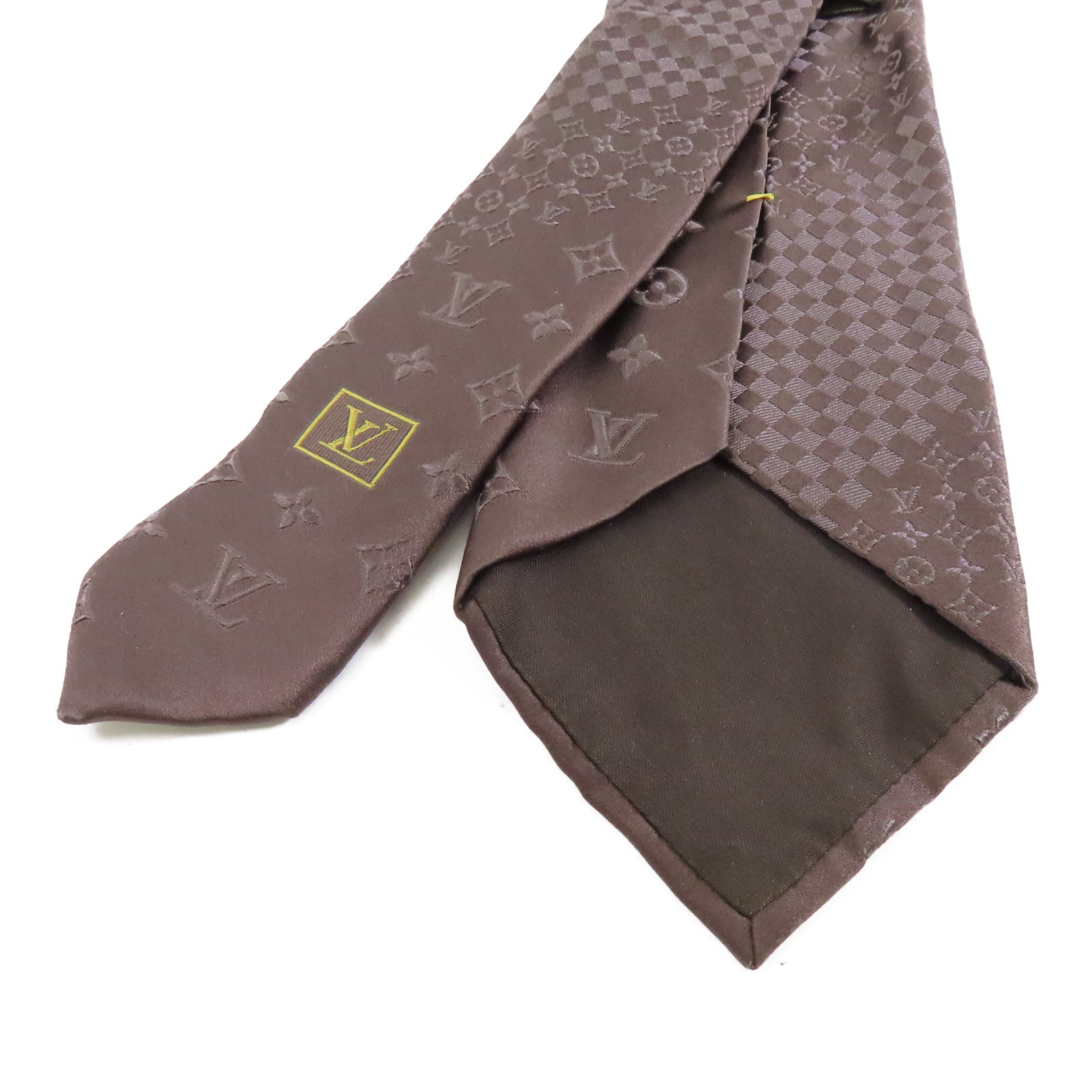 LOUIS VUITTON 絲質Necktie領帶啡色