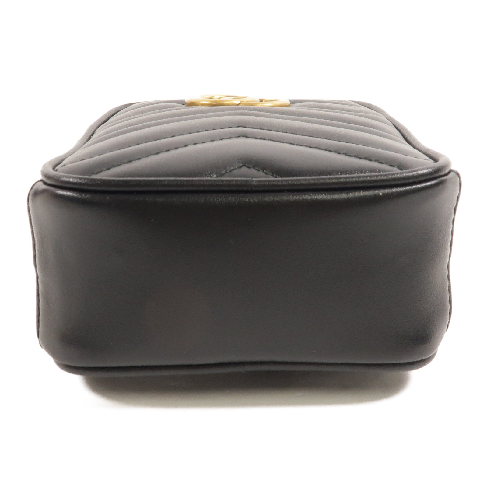 GUCCI 牛皮皮革GG Marmont Mini鏈帶肩背袋