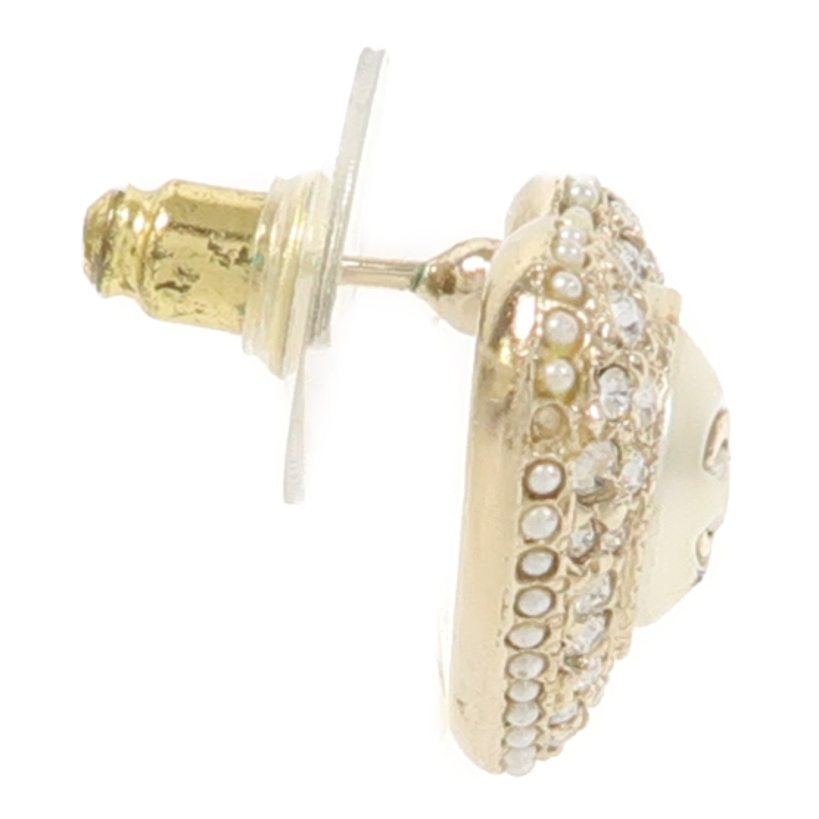 CHANEL PVC/金屬Heart Earrings耳環金色
