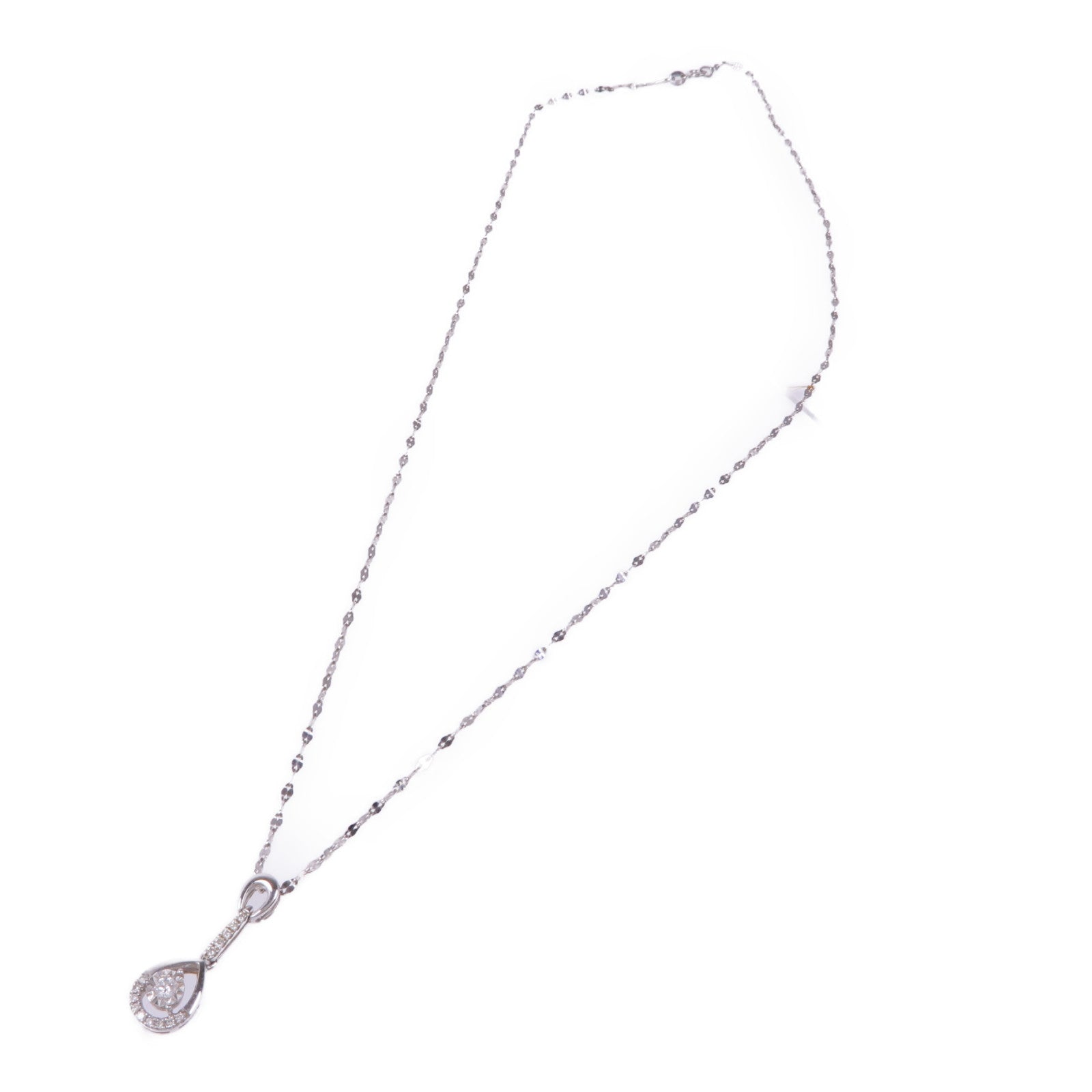 Jewelry Diamond Necklace 18K White Gold