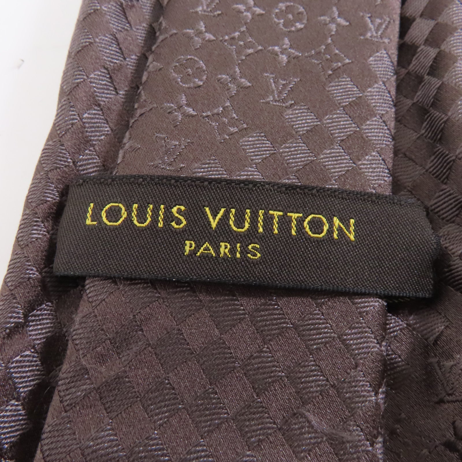 LOUIS VUITTON 絲質Necktie領帶啡色