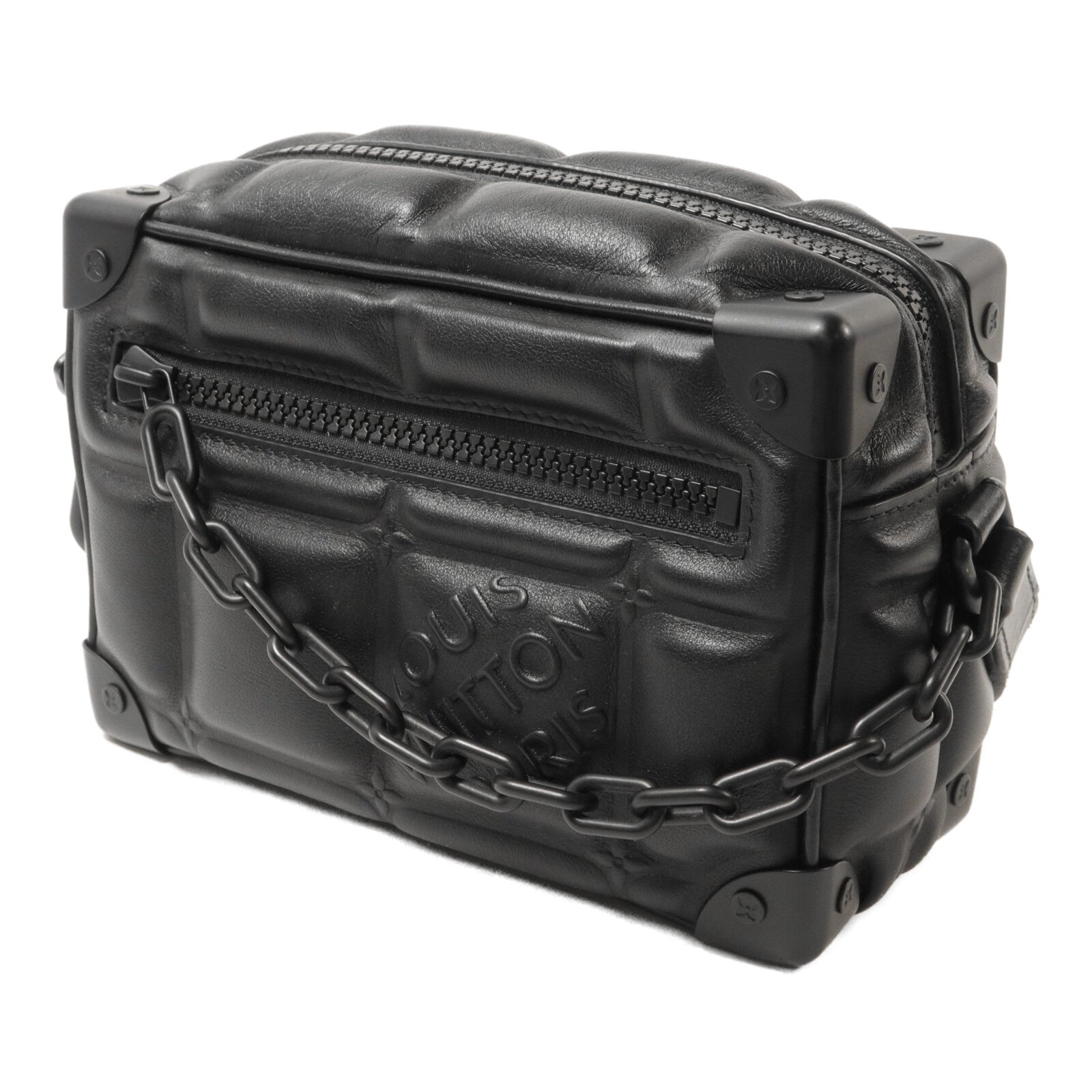 LOUIS VUITTON Puffy Damier Mini Soft Trunk鏈帶肩背袋