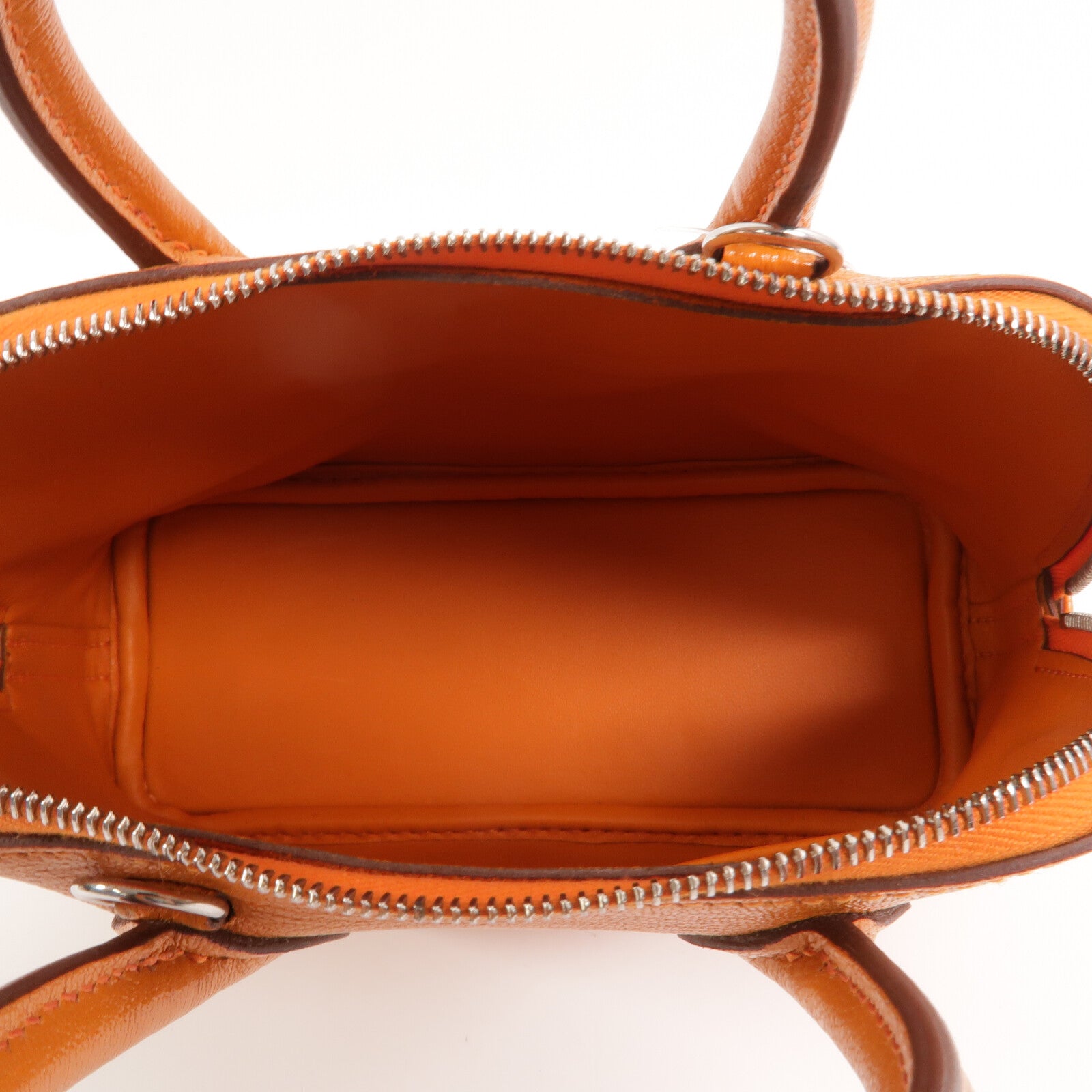 HERMES Chevre皮革Mini Bolide手挽肩背兩用袋Orange