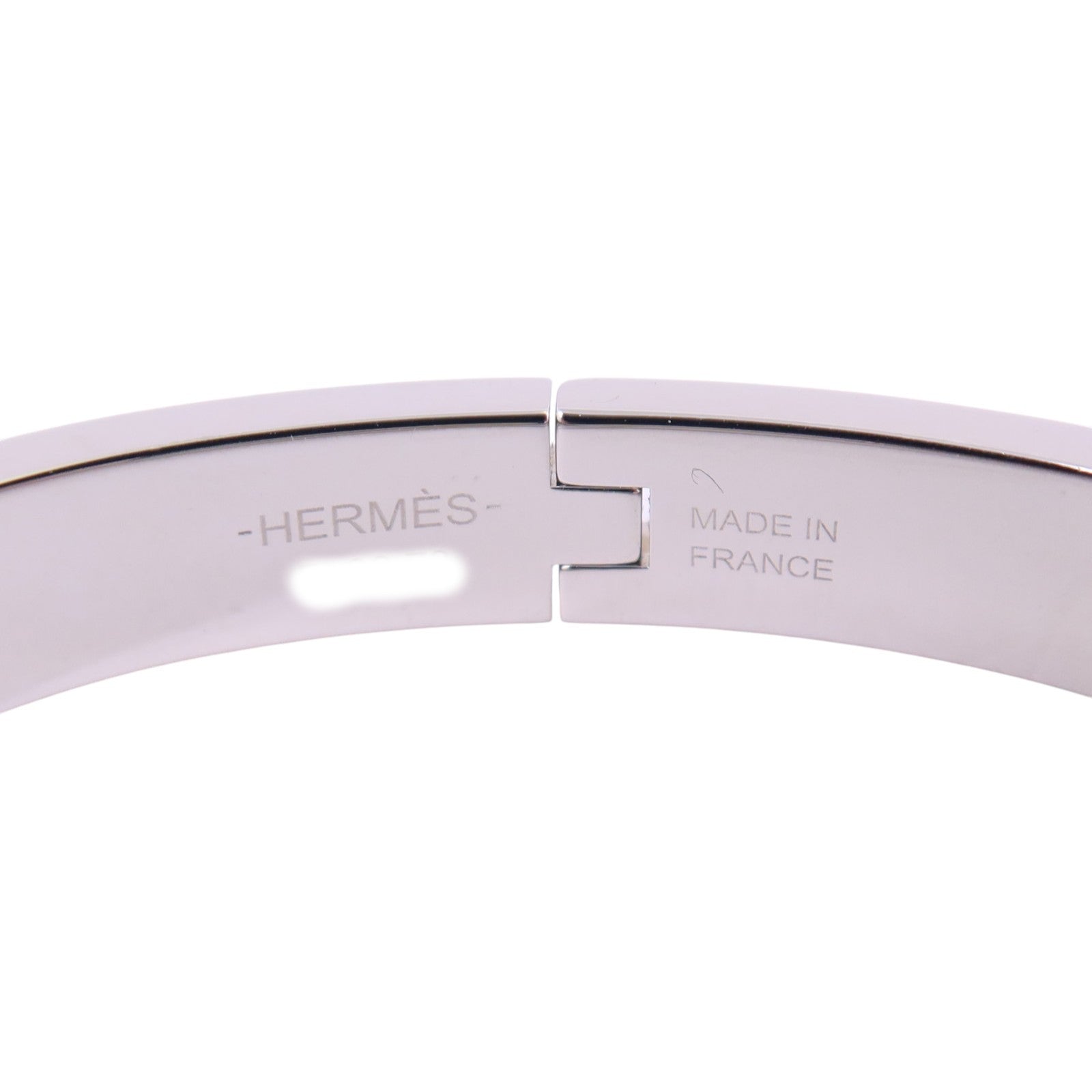 HERMES 金屬/琺瑯Mini Clic Chaine D'Ancre Bracelet銀扣手鏈
