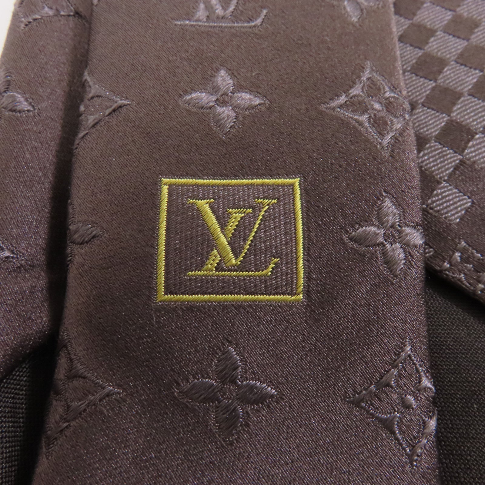 LOUIS VUITTON 絲質Necktie領帶啡色