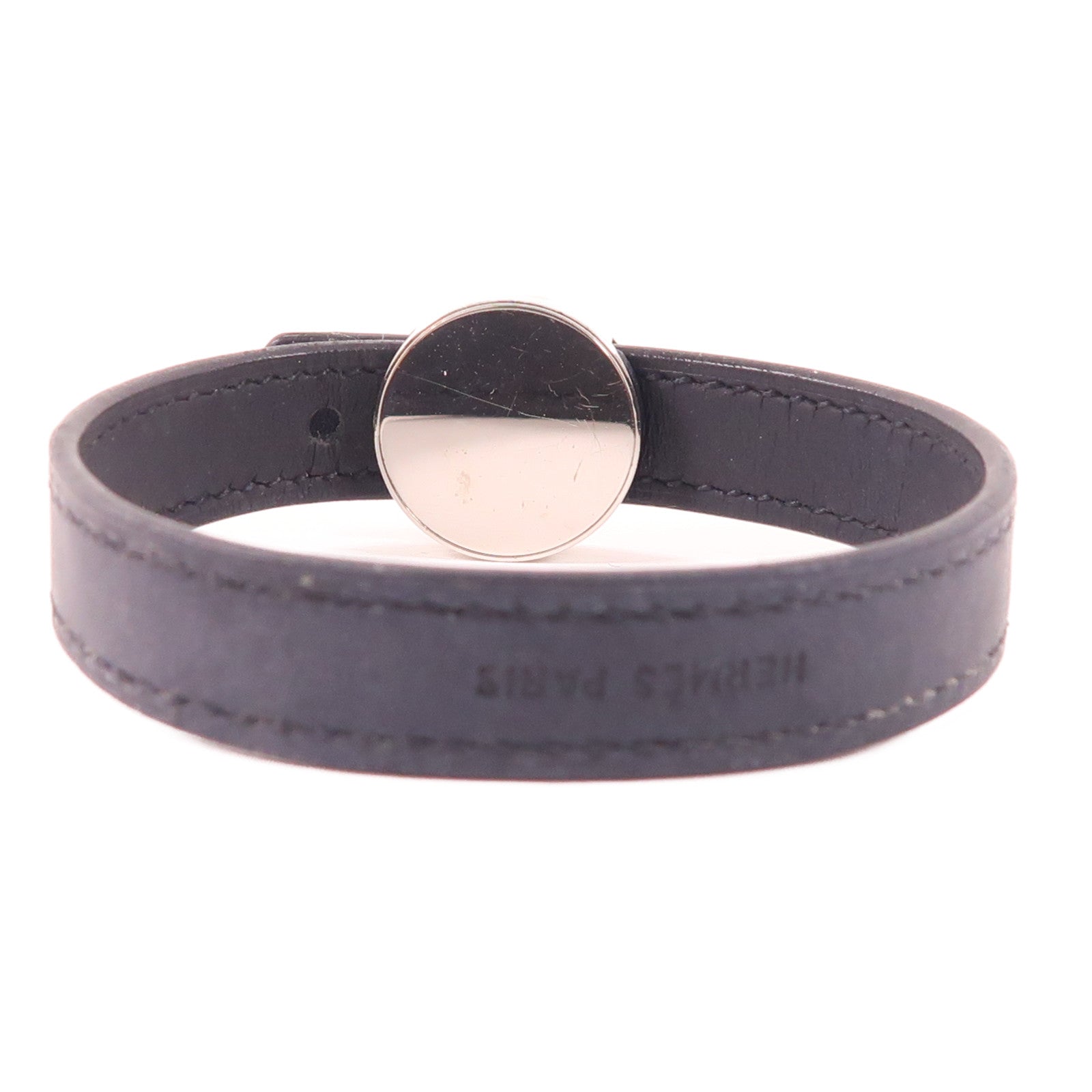 HERMES 【激減優惠】皮革/金屬Bangle手鐲Hermes#M