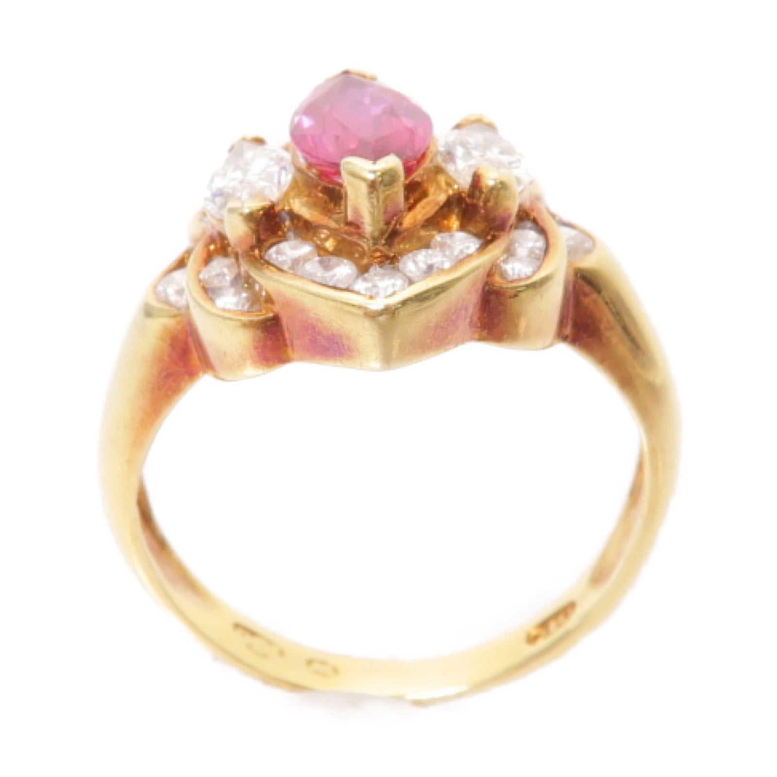 JEWELRY 【激減優惠】18K黃金Ruby Ring紅寶石戒指US#5