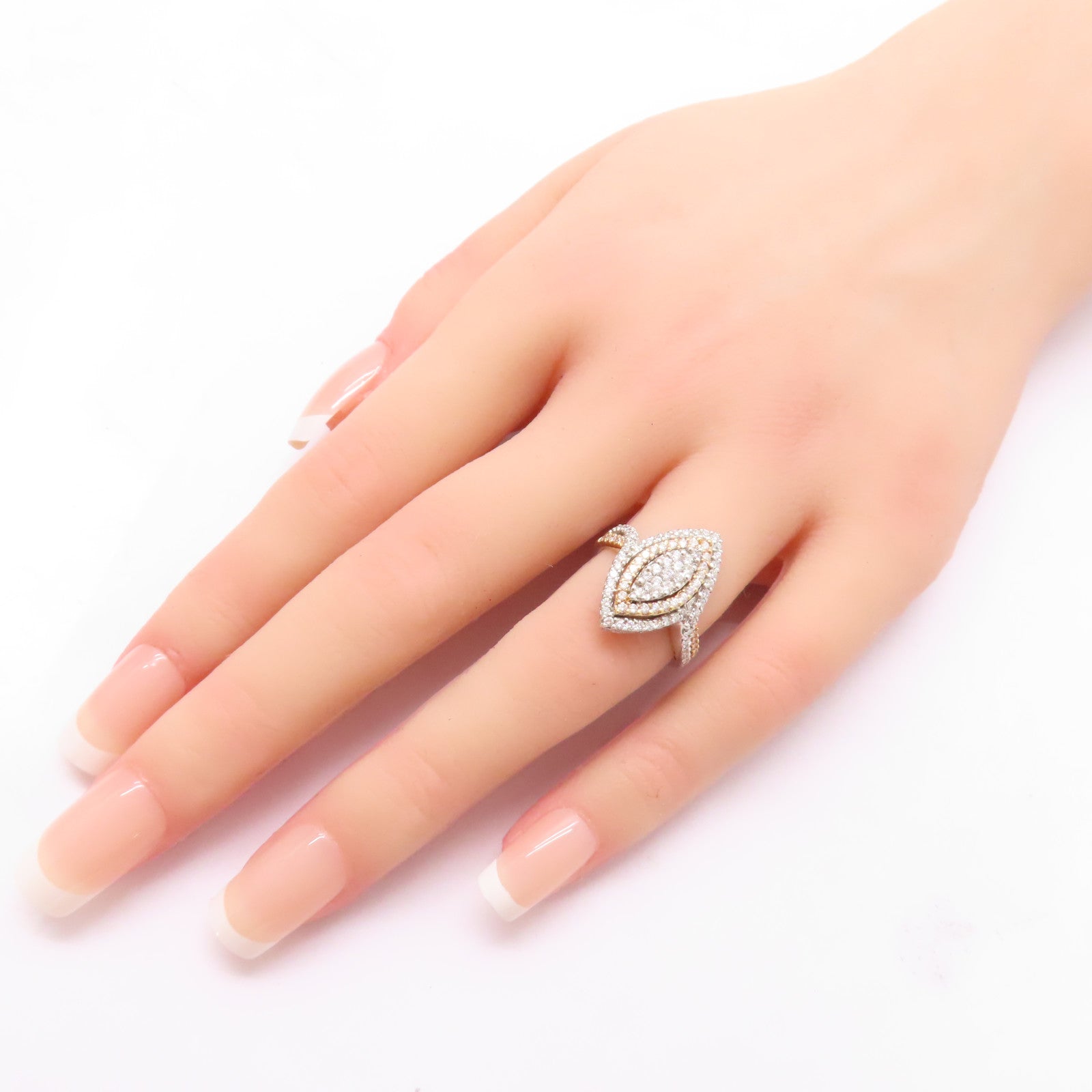 JEWELRY 18K白金/玫瑰金Diamond Ring 0.85ct鑽石戒指US#5.25