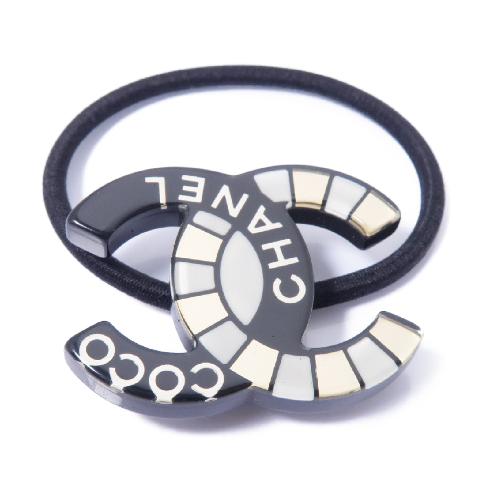 CHANEL PVC Hair Tie髮圈黒色