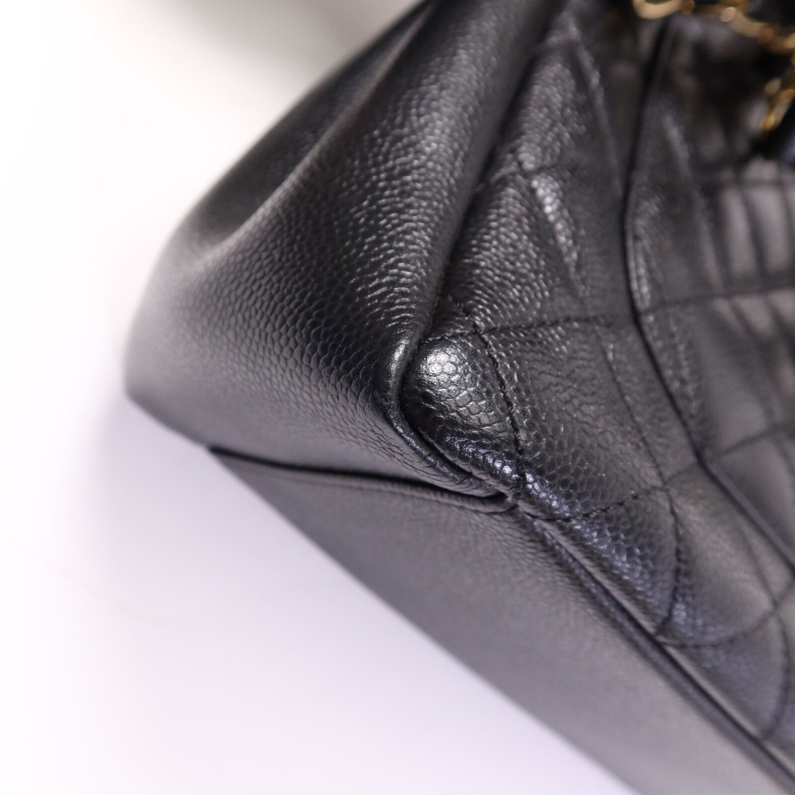 CHANEL 牛皮皮革GST Grand Shopping Tote Bag金扣鏈帶手挽袋