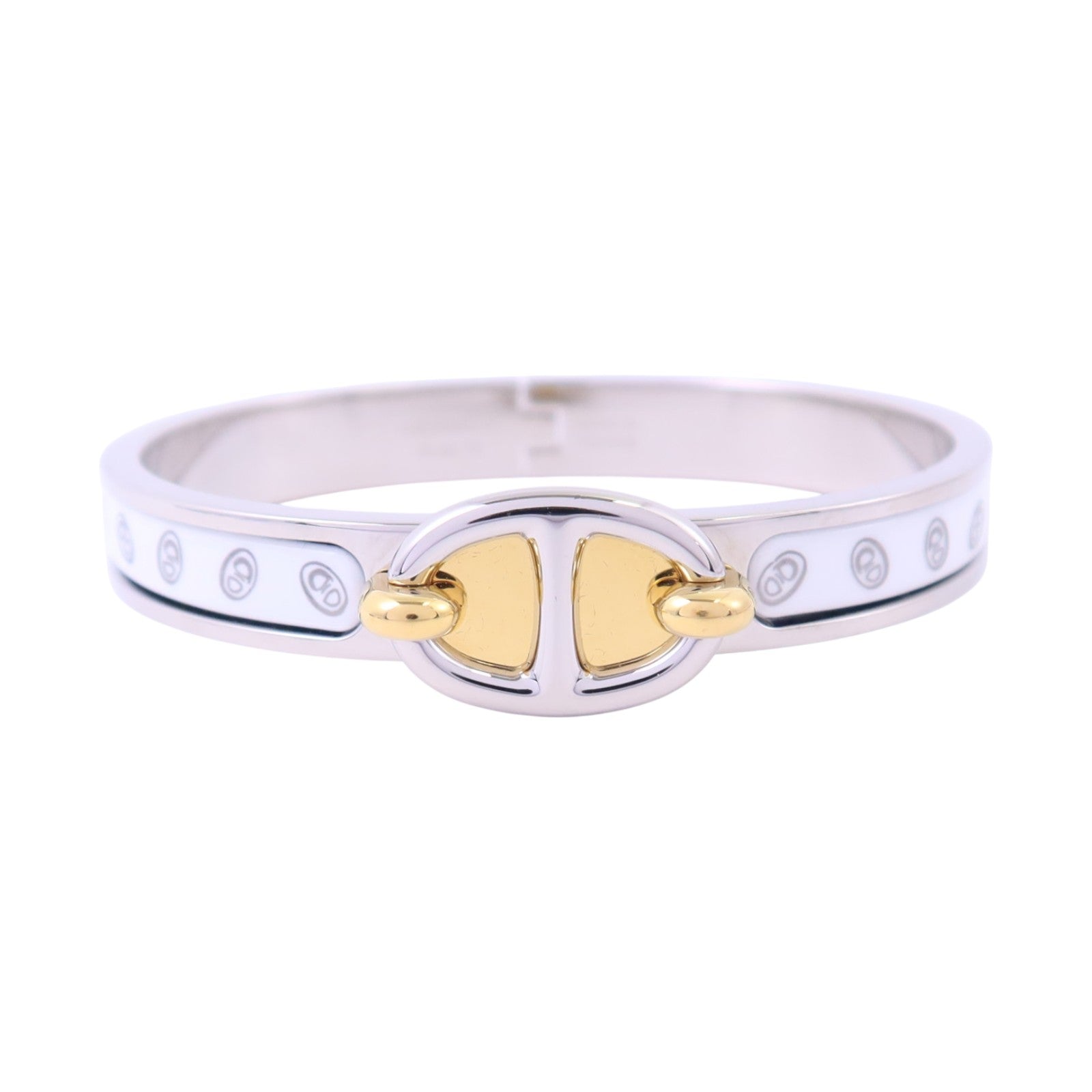 HERMES 金屬/琺瑯Mini Clic Chaine D'Ancre Bracelet銀扣手鏈