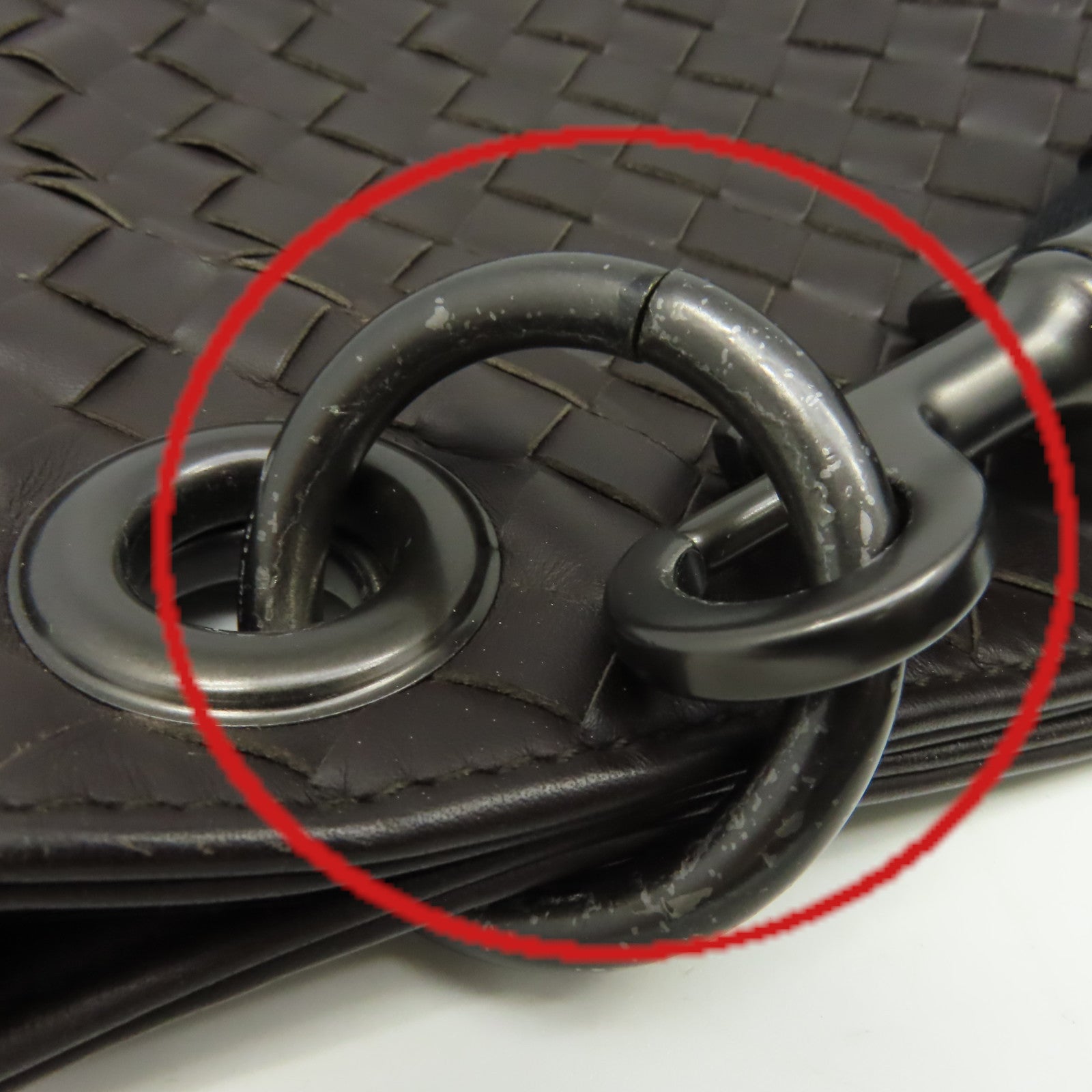 BOTTEGA VENETA 織紋皮革Shoulder Bag肩背袋啡色