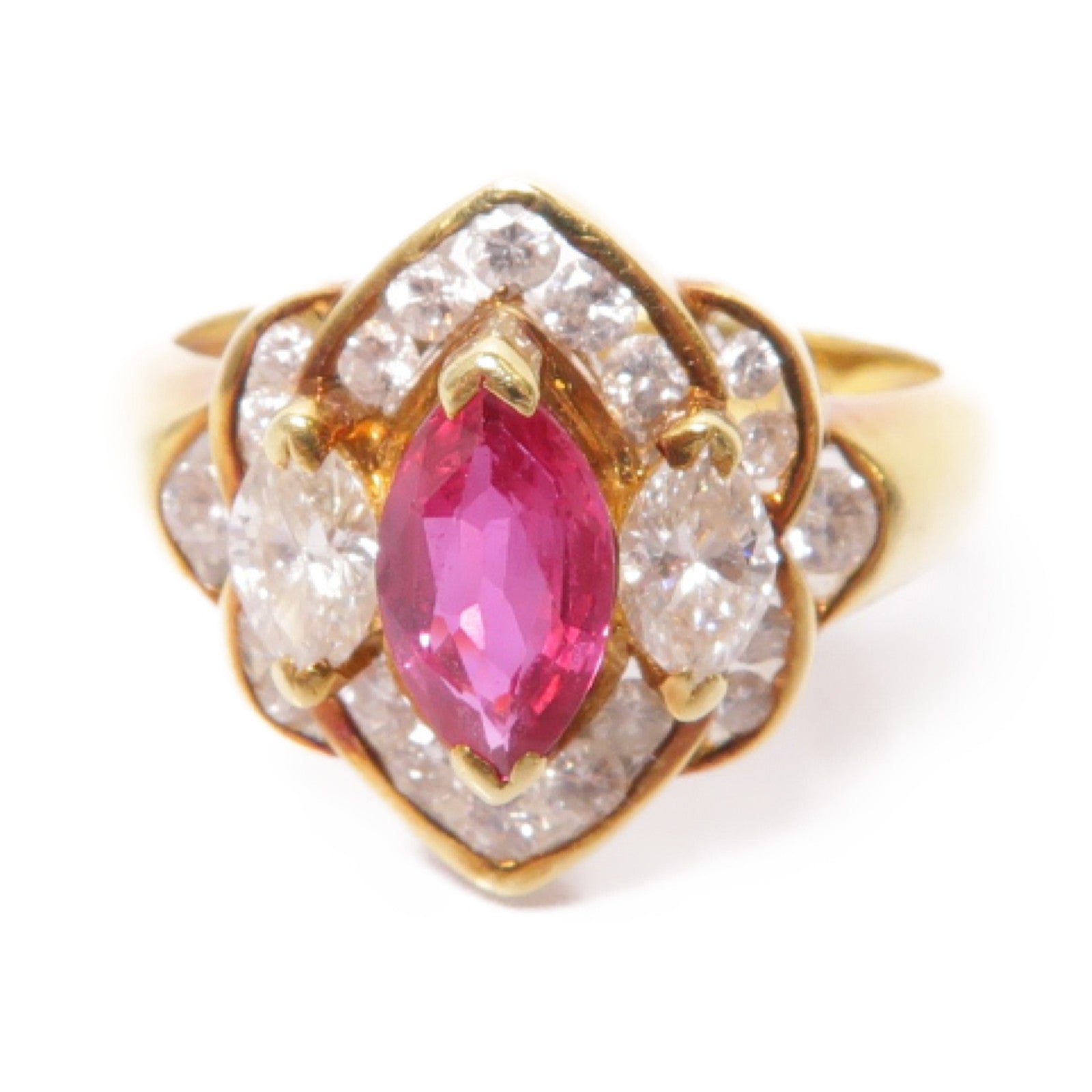 JEWELRY 【激減優惠】18K黃金Ruby Ring紅寶石戒指US#5
