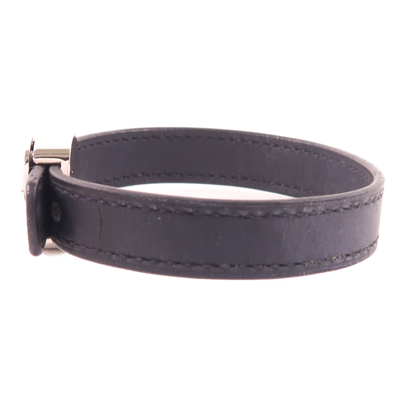 HERMES 【激減優惠】皮革/金屬Bangle手鐲Hermes#M