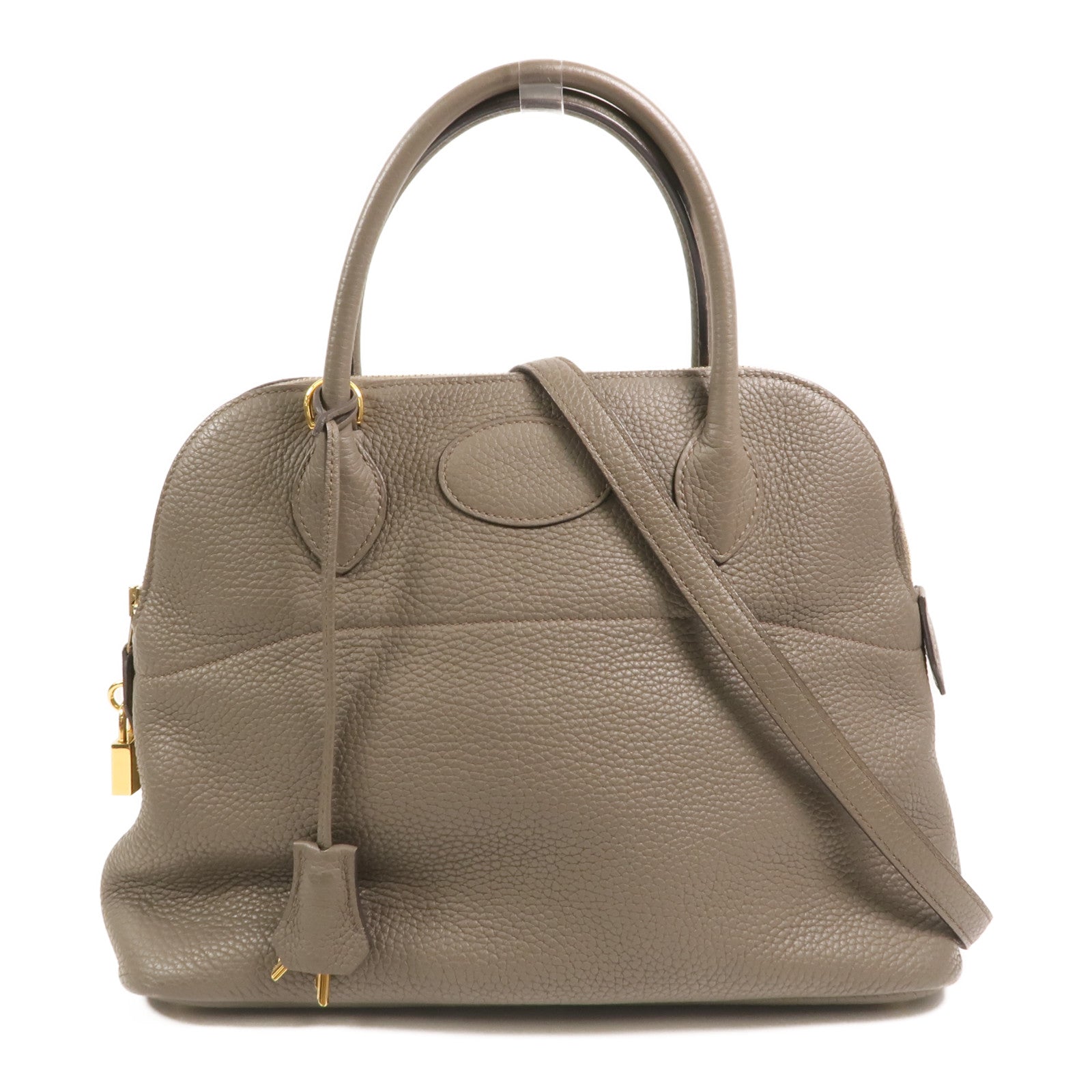 HERMES Togo皮革Bolide 31手挽袋Etain