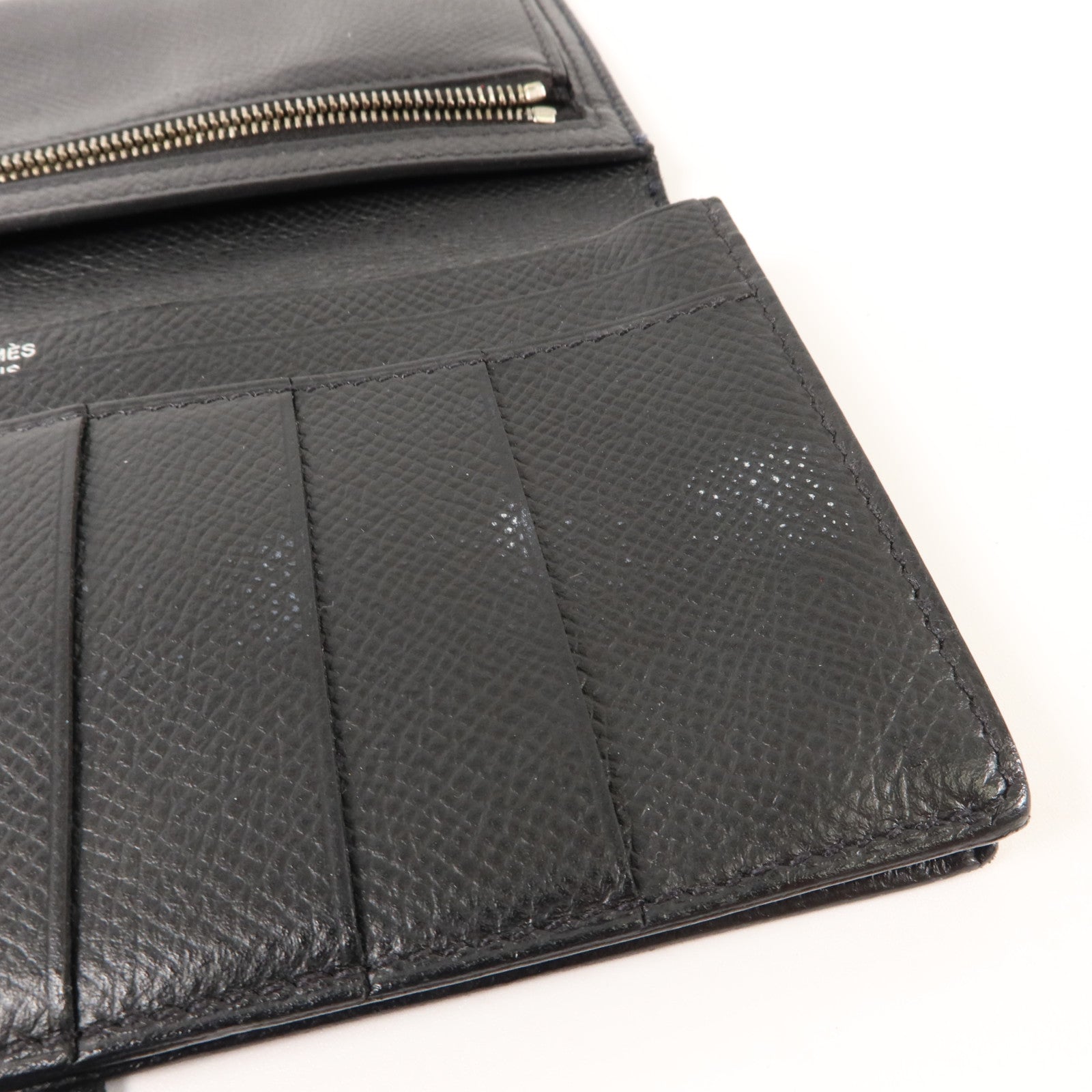 HERMES Epsom皮革Bearn Long Wallet長錢包Noir