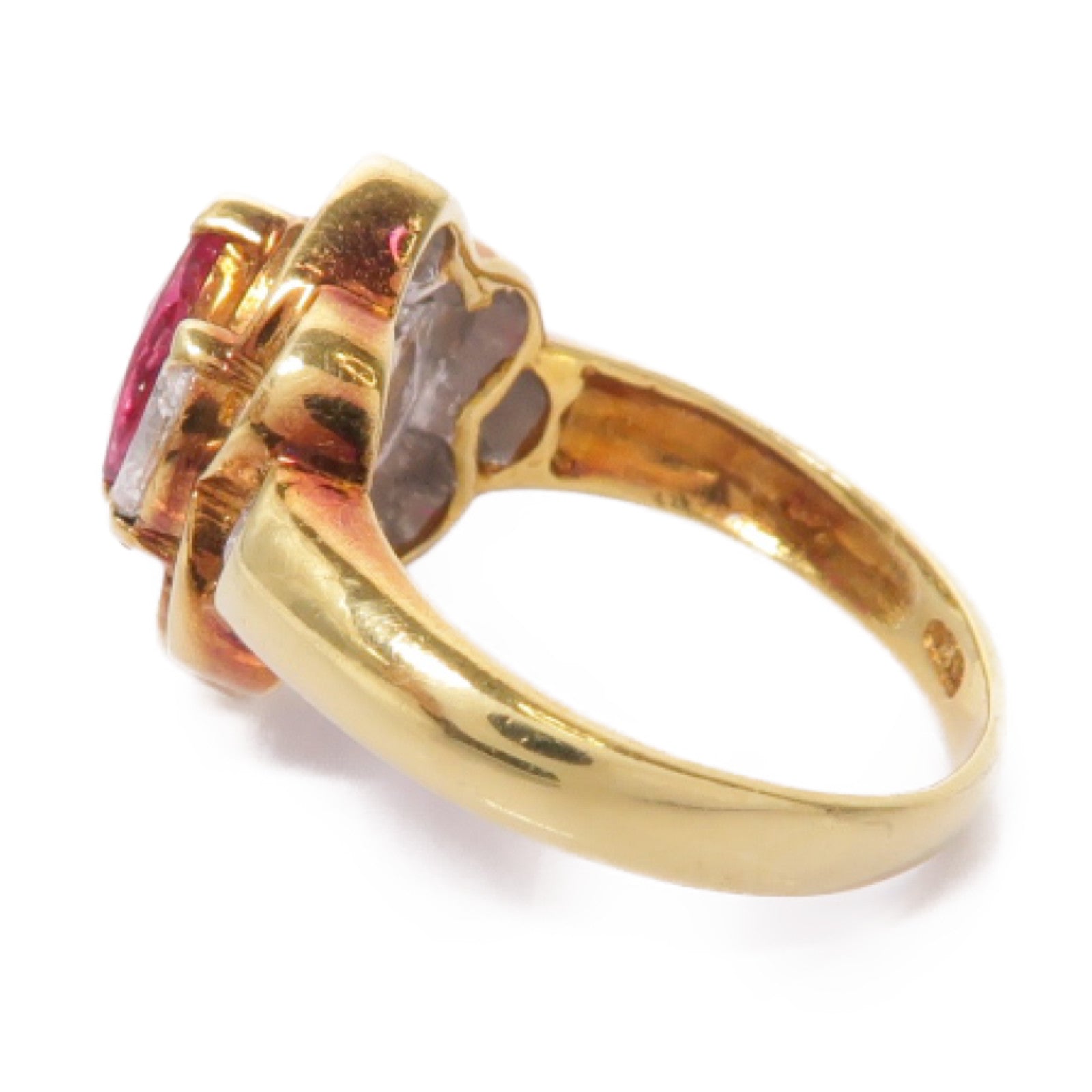 JEWELRY 【激減優惠】18K黃金Ruby Ring紅寶石戒指US#5