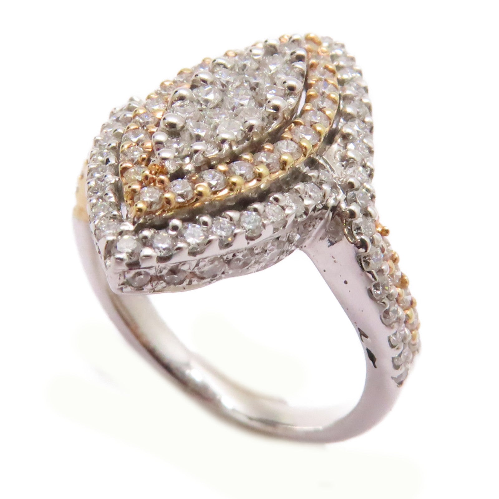 JEWELRY 18K白金/玫瑰金Diamond Ring 0.85ct鑽石戒指US#5.25