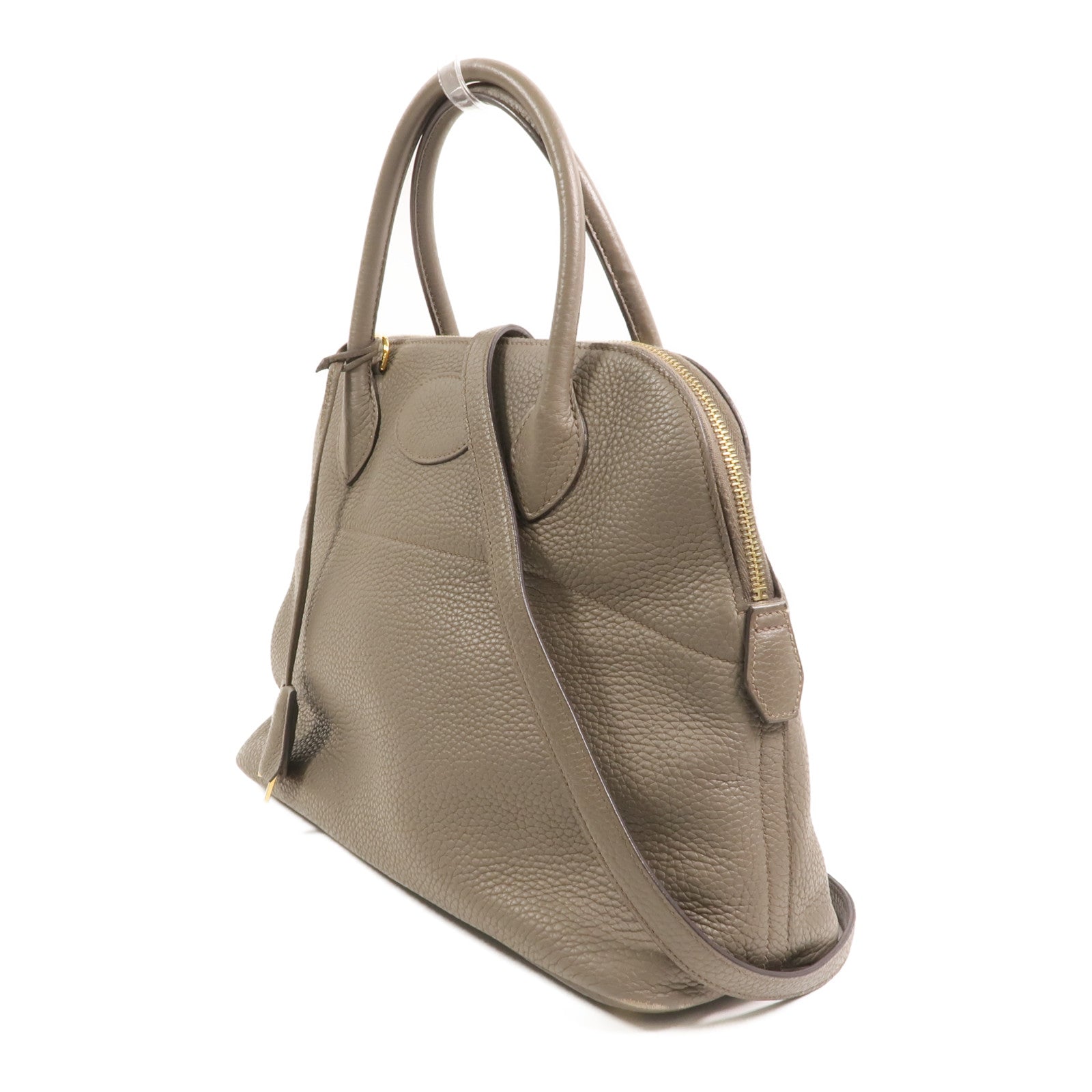HERMES Togo皮革Bolide 31手挽袋Etain