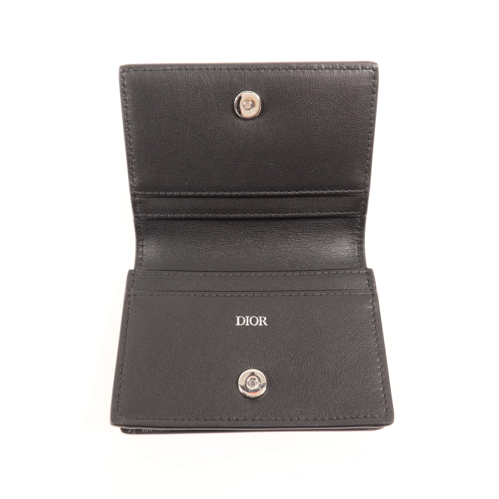 Dior 牛皮皮革Card Case銀扣卡片套