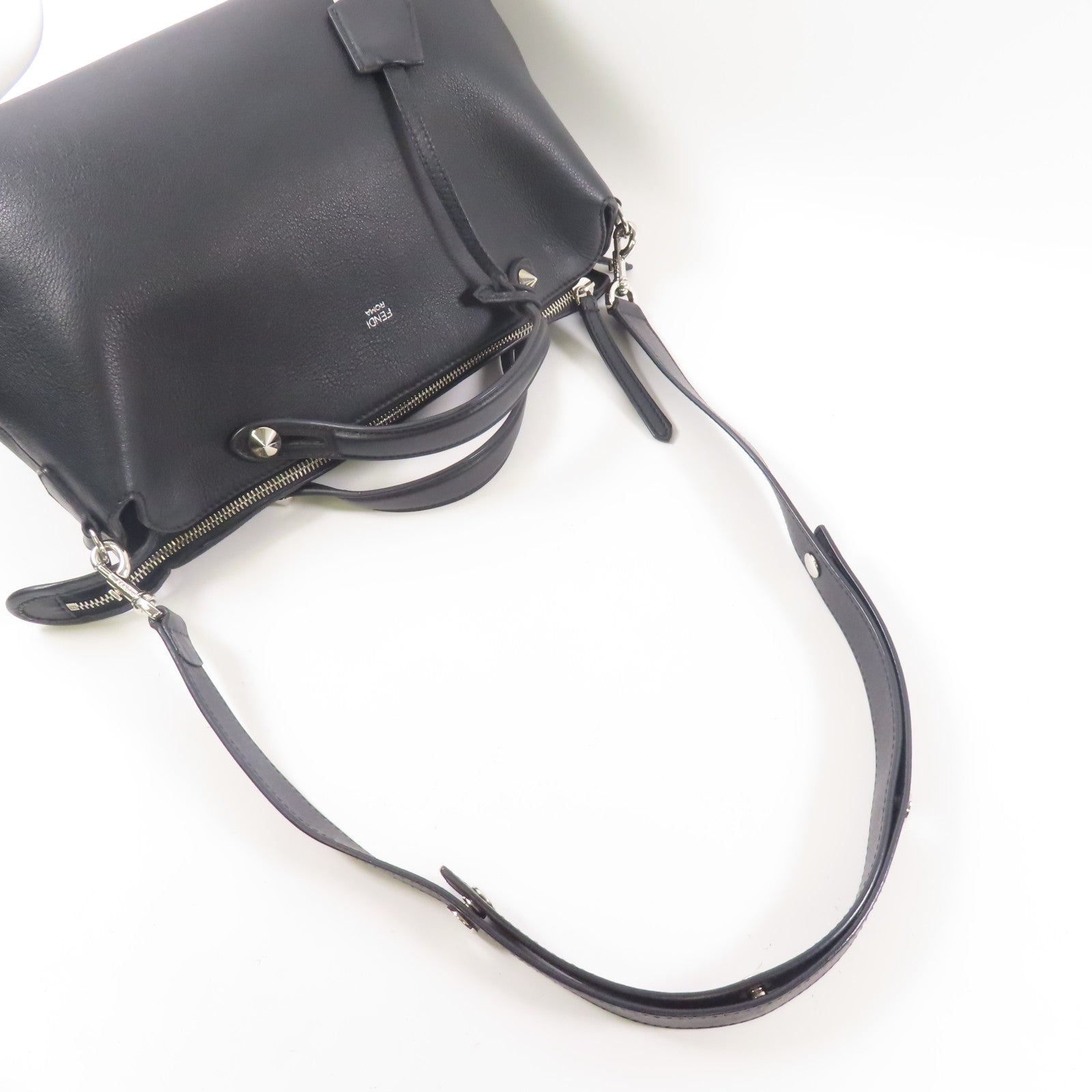 FENDI 牛皮皮革By The Way銀扣手挽肩背兩用袋