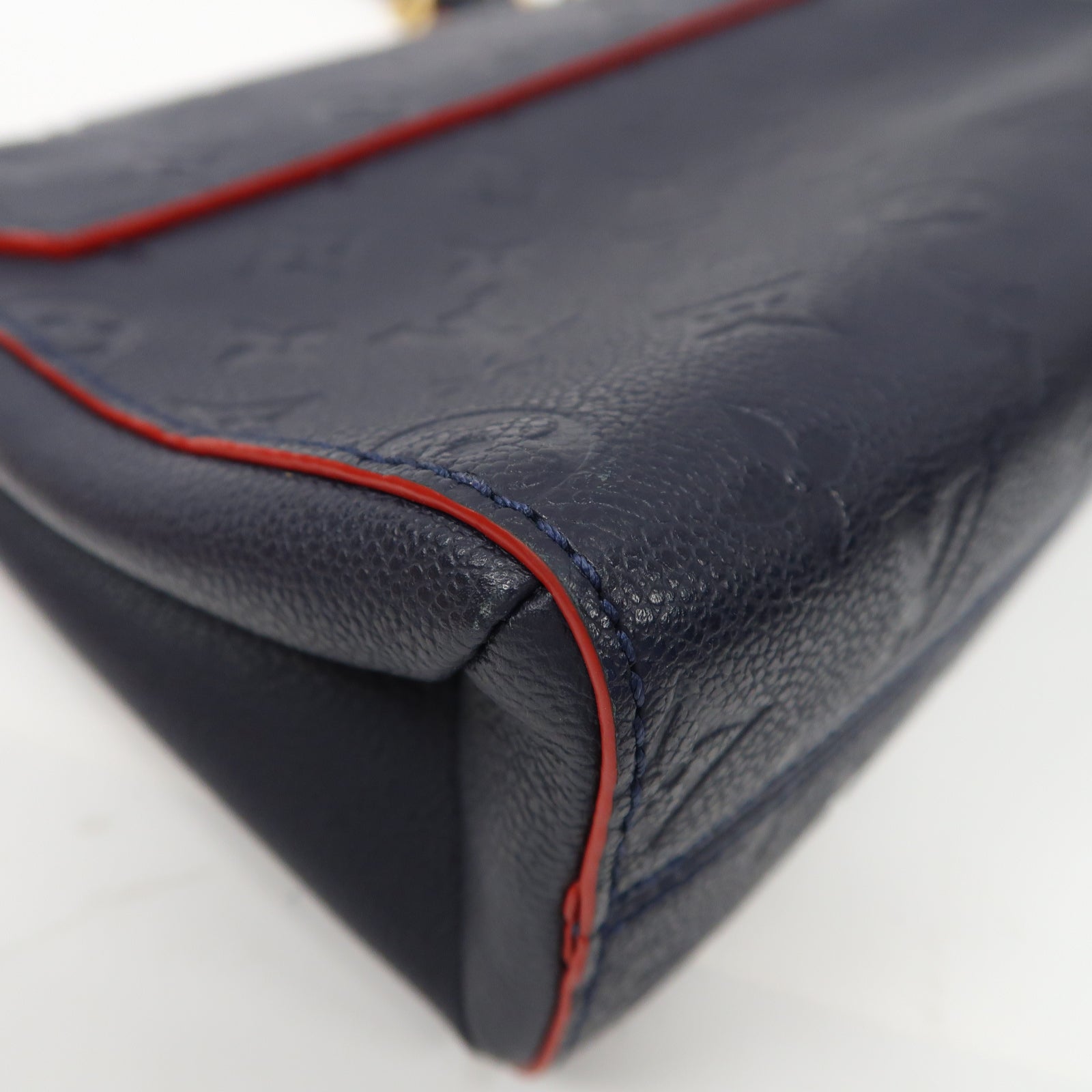 LOUIS VUITTON Monogram Empreinte Vavin PM金扣肩背袋藍色