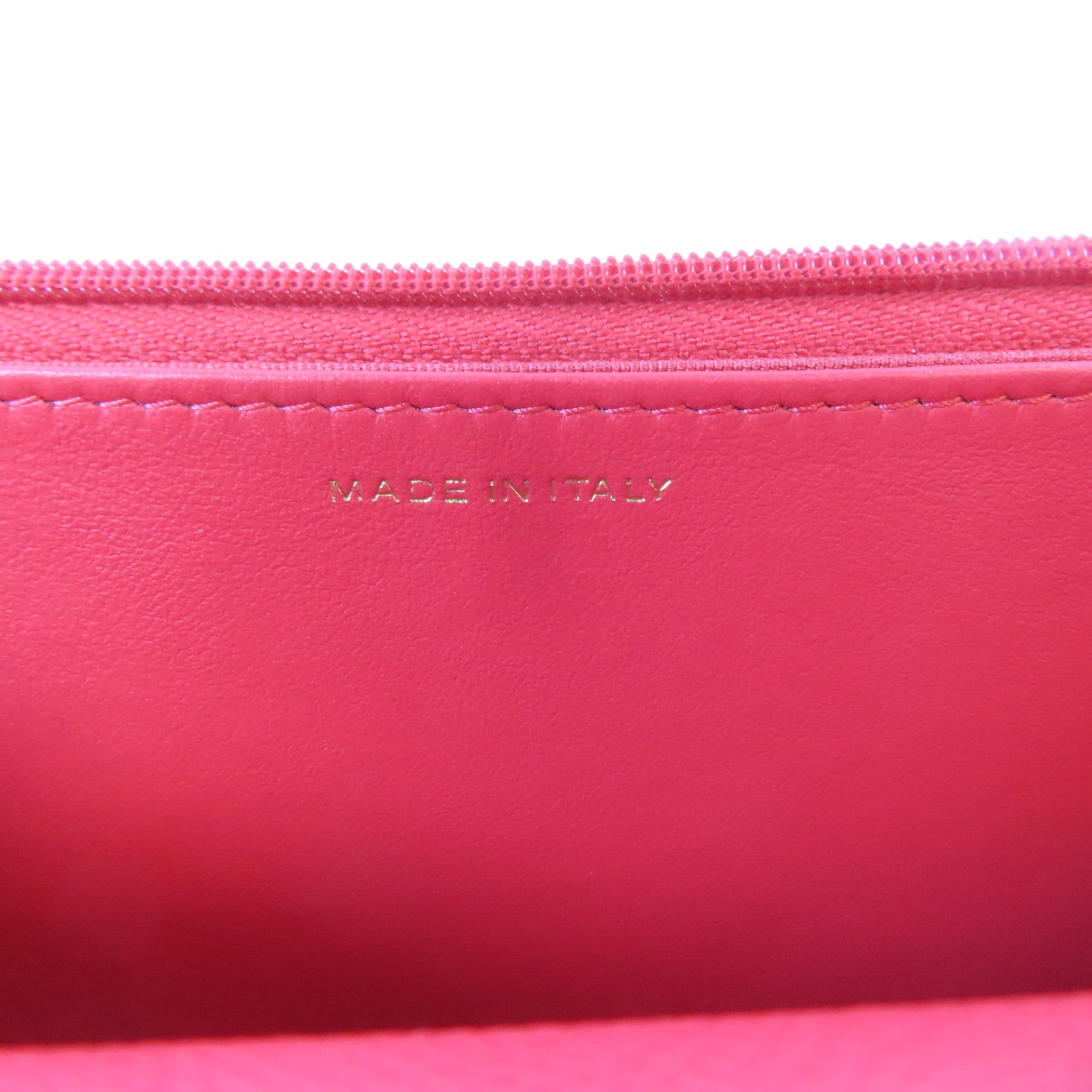CHANEL 菱格牛皮皮革WOC Wallet On Chain金扣鏈帶肩背袋粉紅色