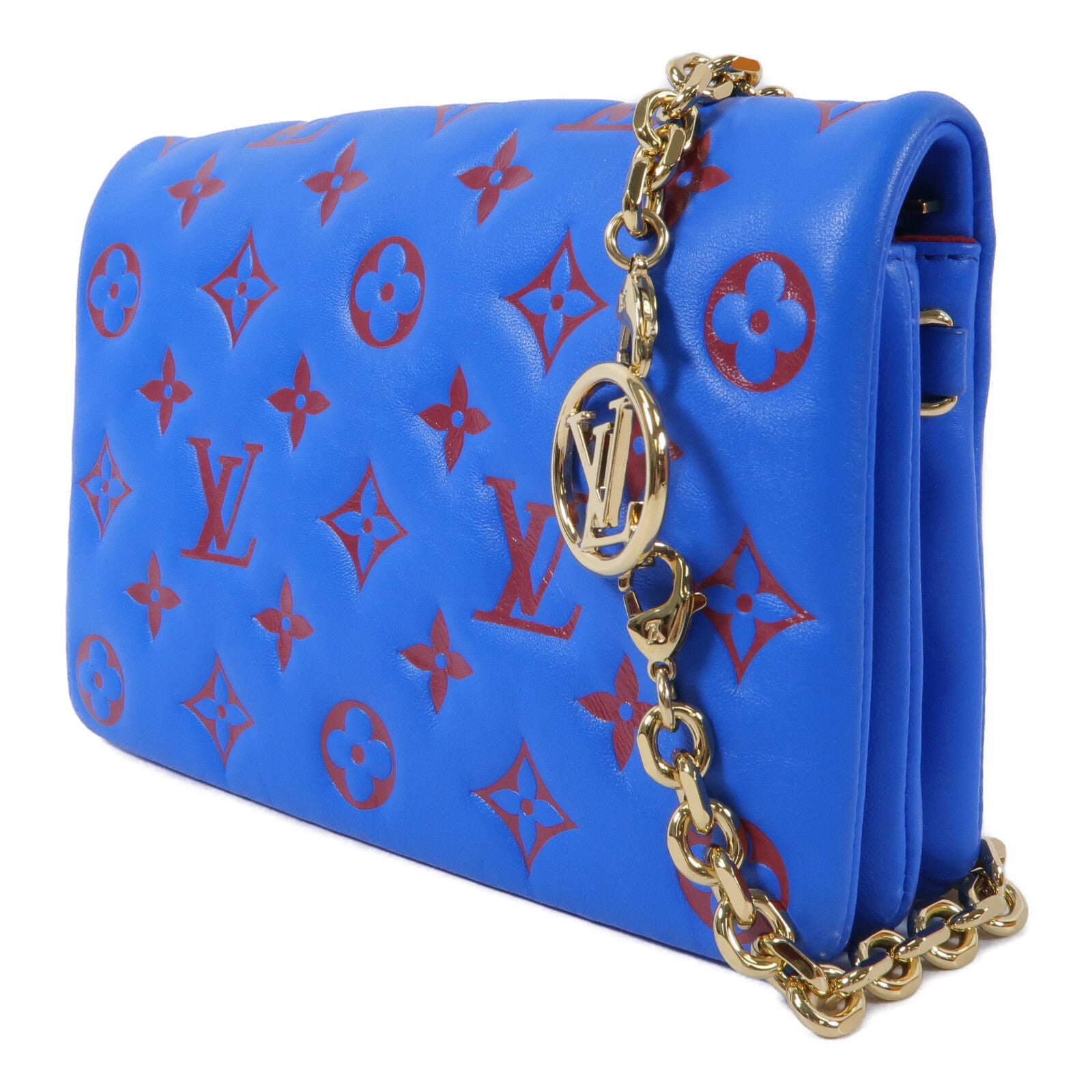 LOUIS VUITTON Monogram Embossed Pochette Coussin鏈帶肩背袋