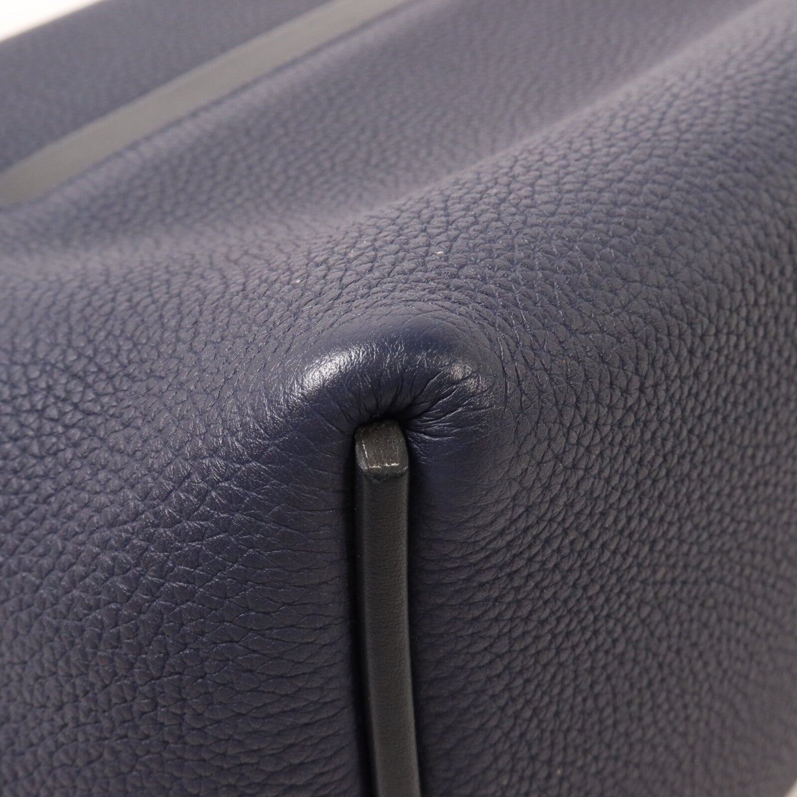 HERMES Clemence皮革/Swift皮革24/24 29cm手挽肩背兩用袋Bleu Indigo/Bordraux