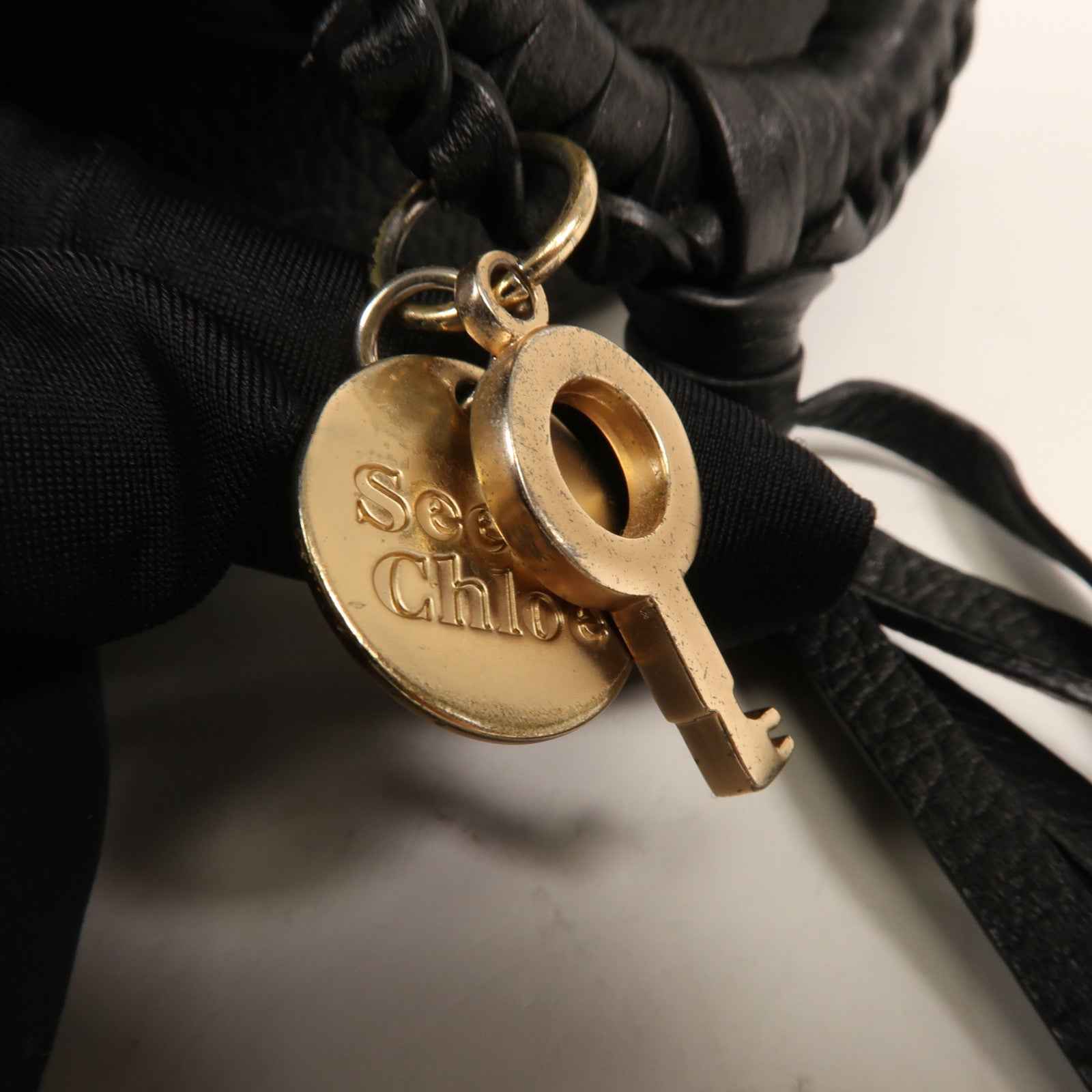 SEE BY CHLOE 牛皮皮革Shoulder Bag金扣鏈帶肩背袋